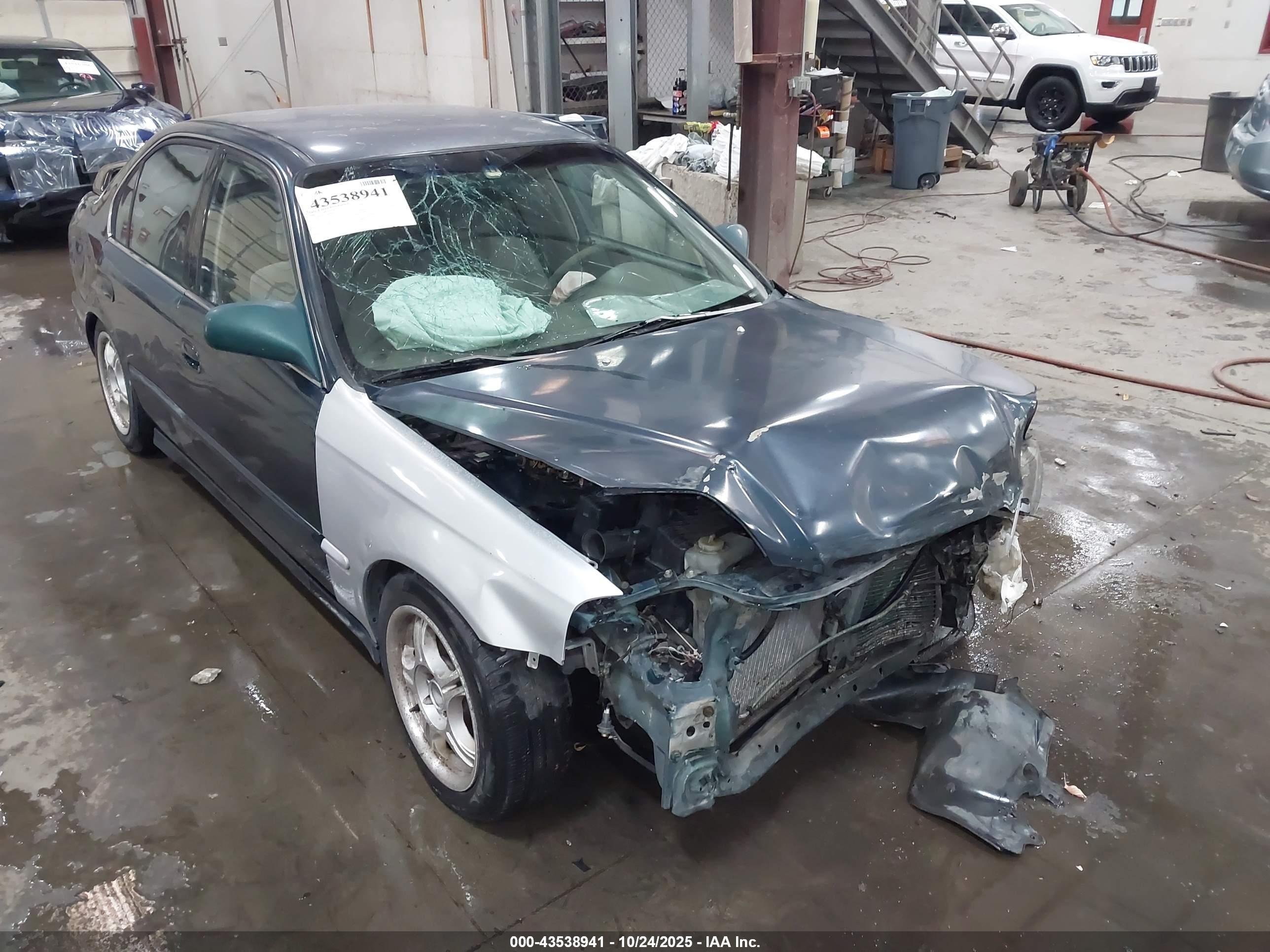 1998 Honda Civic Lx Зеленый vin: JHMEJ6674WS006227