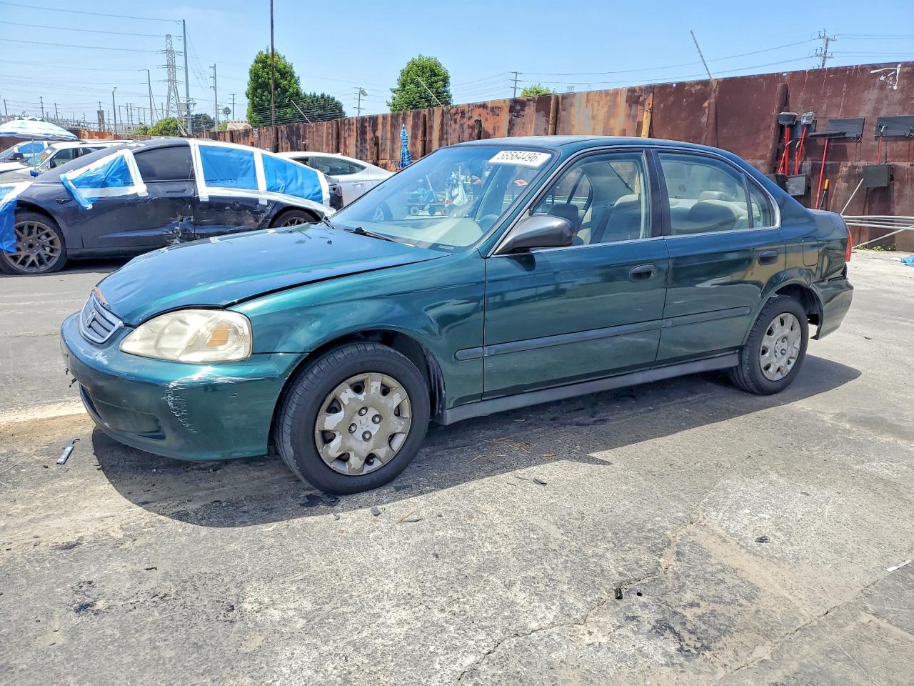 2000 Honda Civic Lx Green vin: JHMEJ6674YS006330