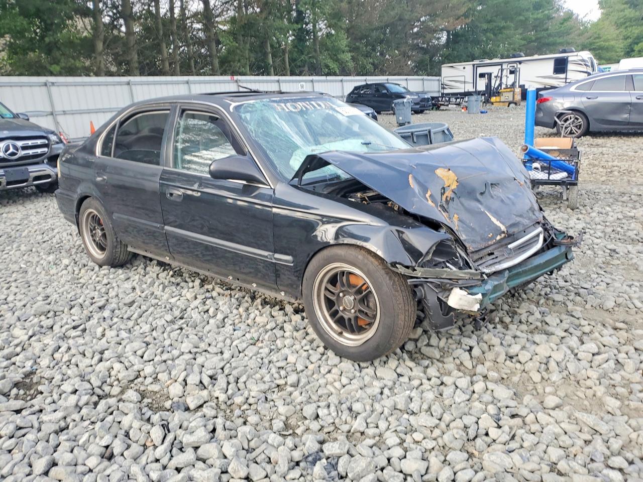 1997 Hond Civic Black vin: JHMEJ8640VS005608