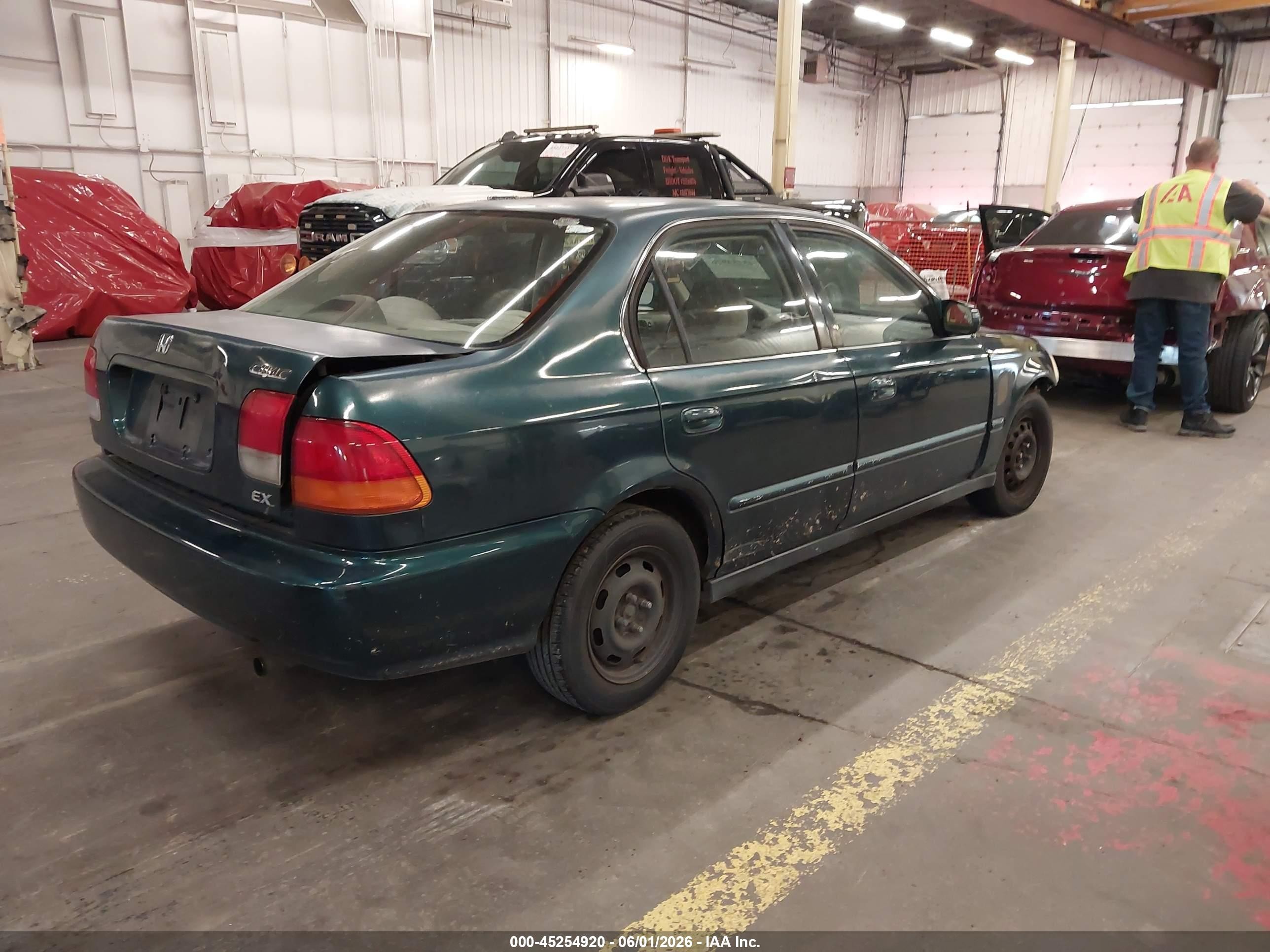 1998 Honda Civic Ex Green vin: JHMEJ8641WS002508