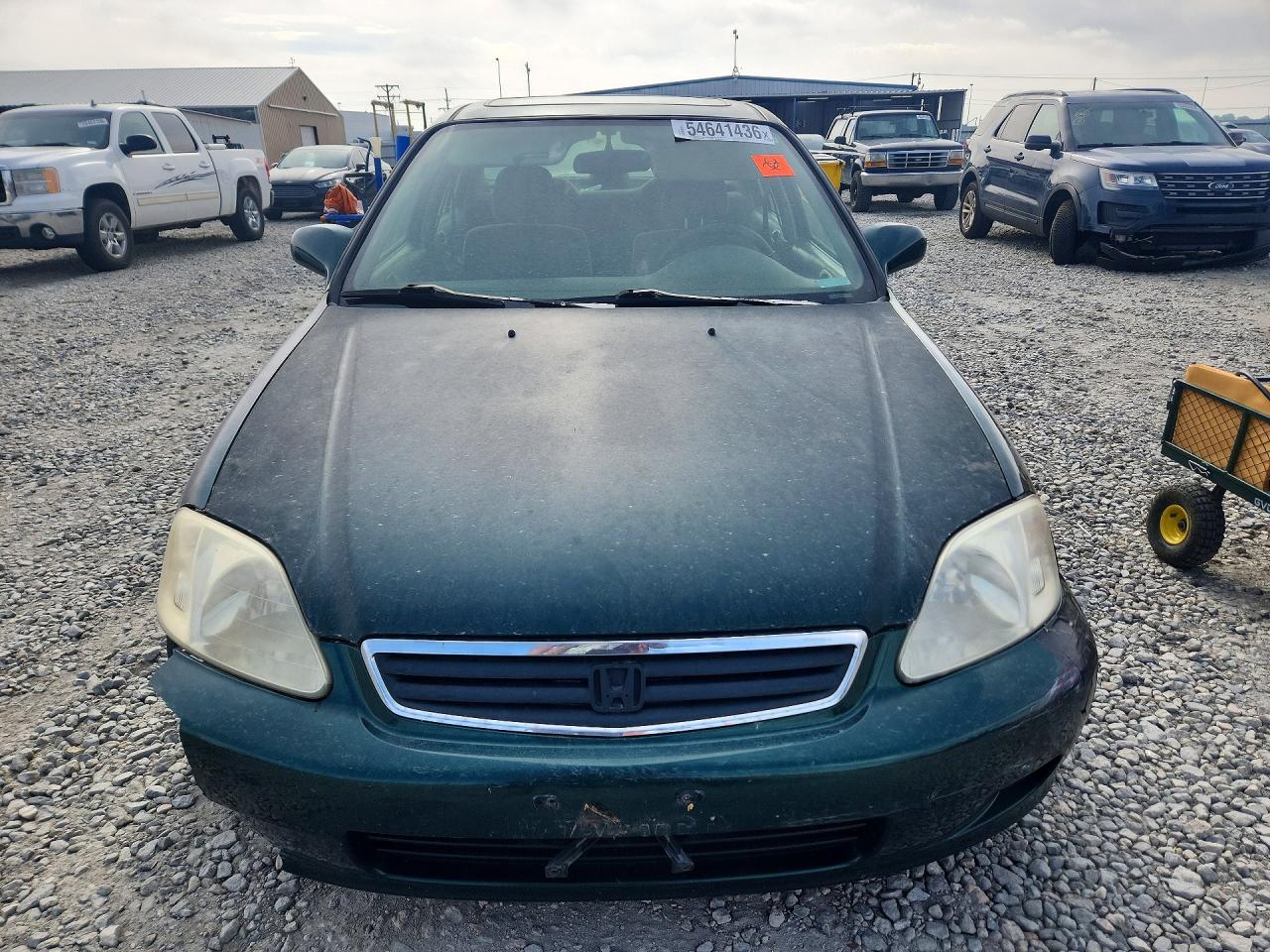 2000 Honda Civic Ex Green vin: JHMEJ8643YS000651