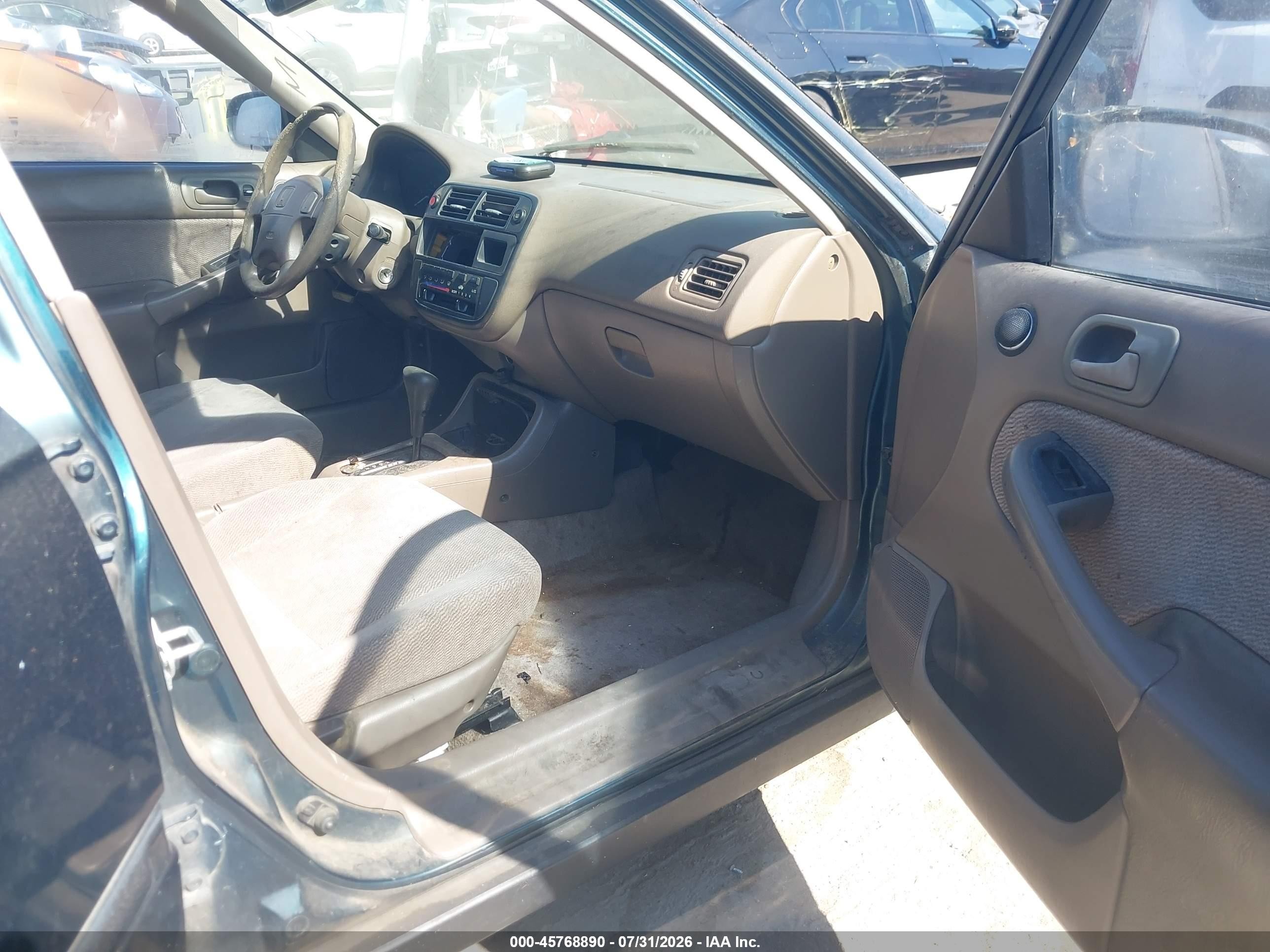 1998 Honda Civic Ex Зеленый vin: JHMEJ8645WS002639