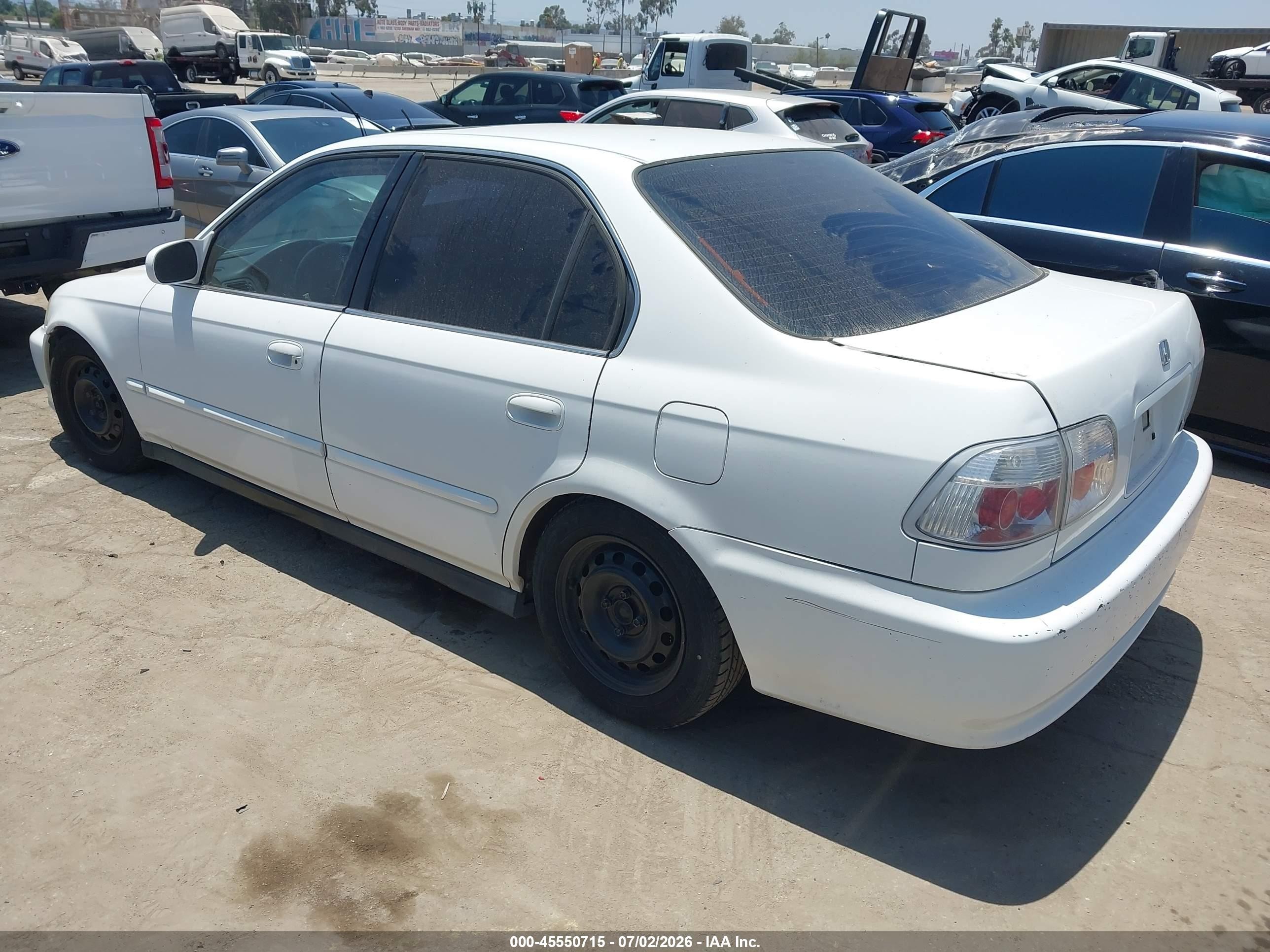 2000 Honda Civic Ex White vin: JHMEJ8646YS003480