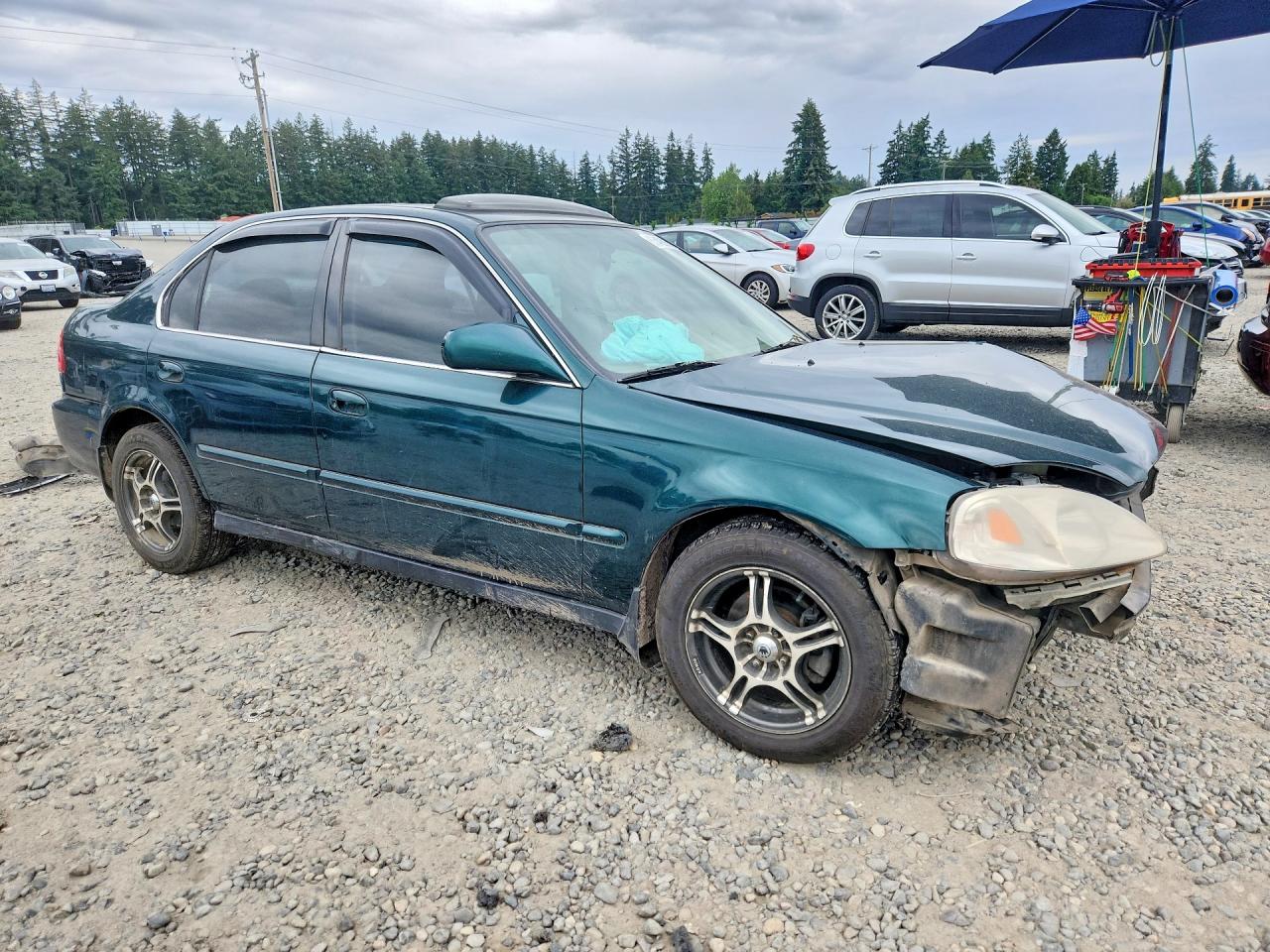 2000 Honda Civic Ex Green vin: JHMEJ8647YS003990