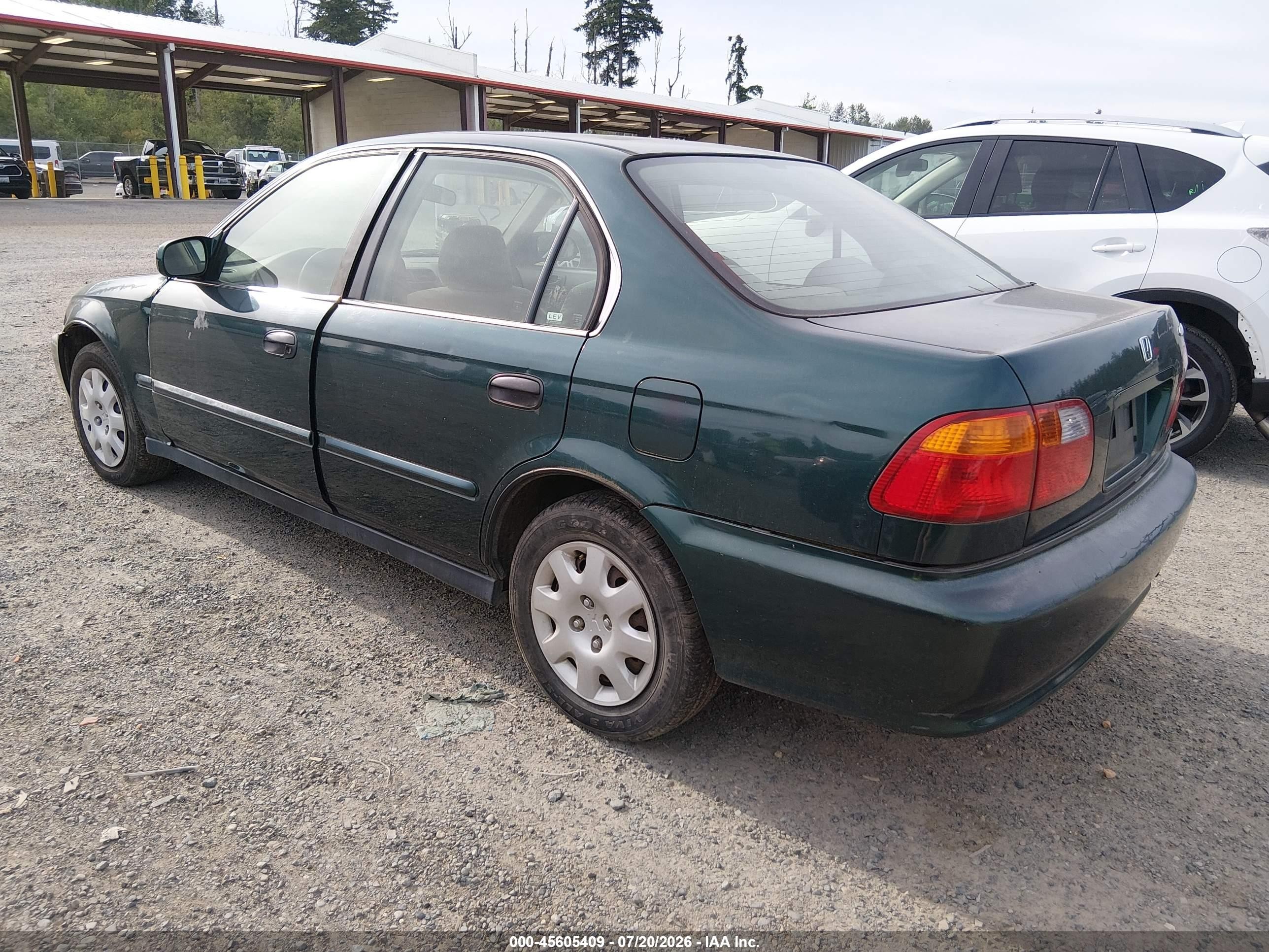 1999 Honda Civic Ex Green vin: JHMEJ8648XS000093