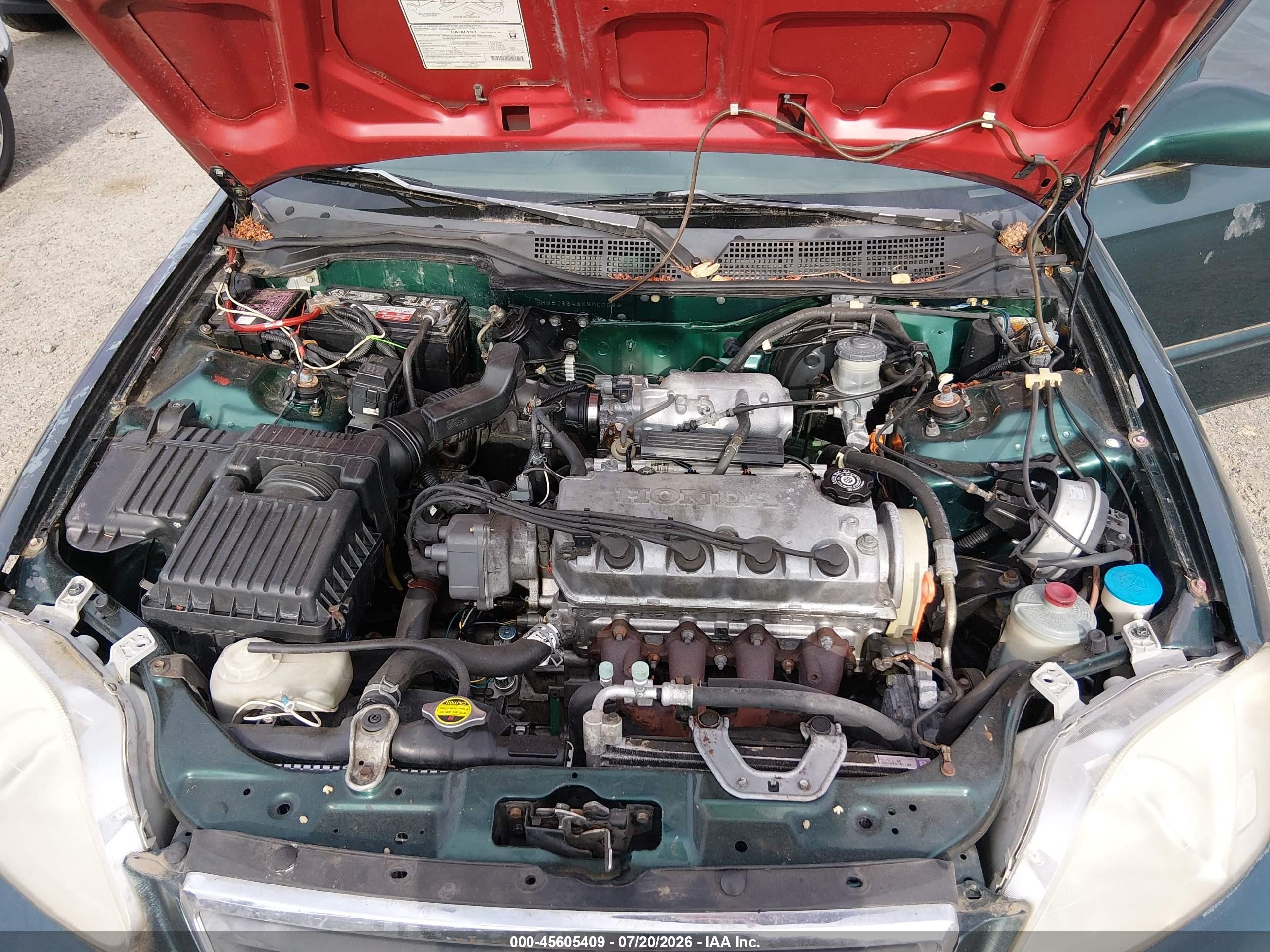 1999 Honda Civic Ex Green vin: JHMEJ8648XS000093