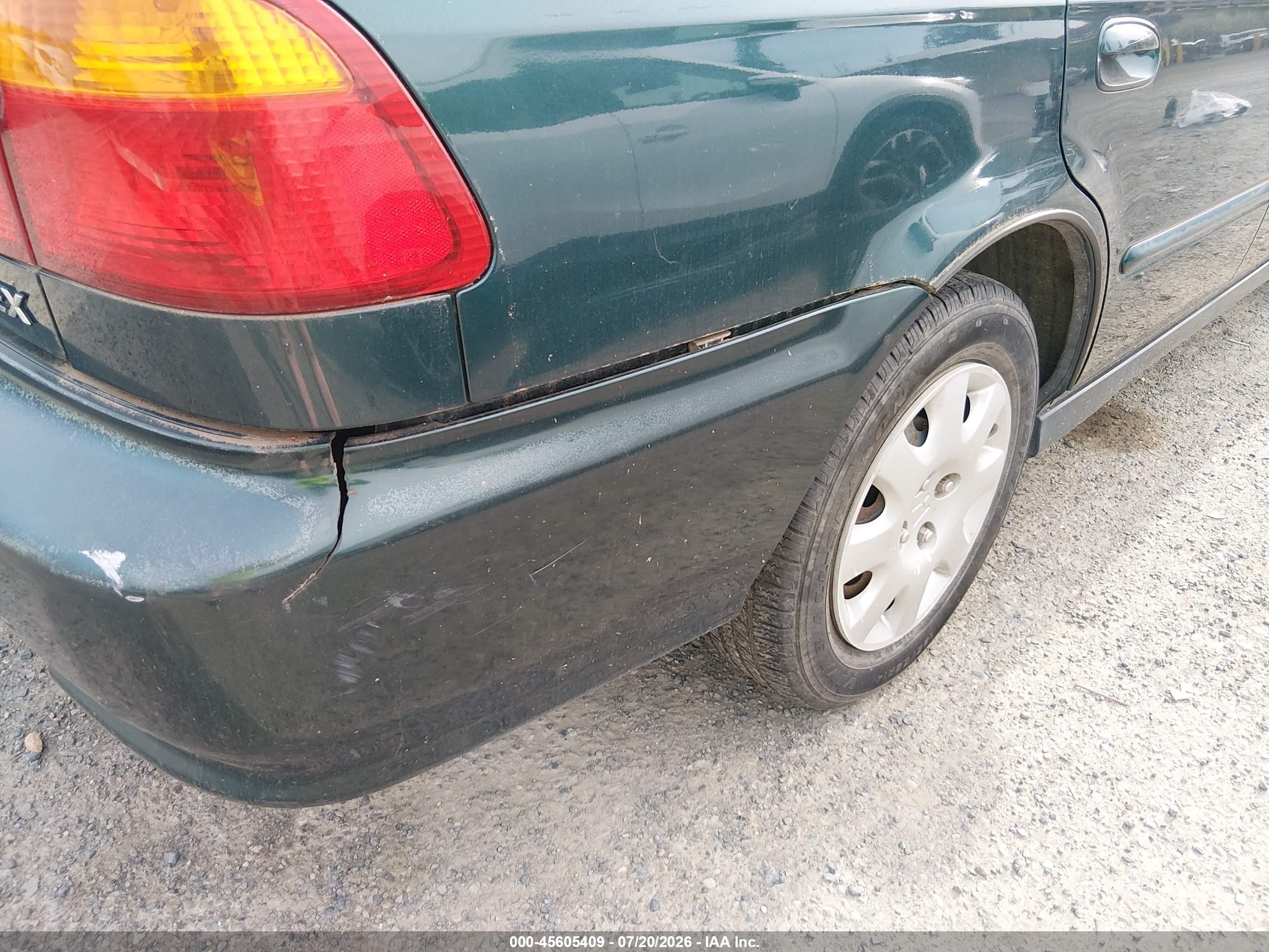 1999 Honda Civic Ex Green vin: JHMEJ8648XS000093