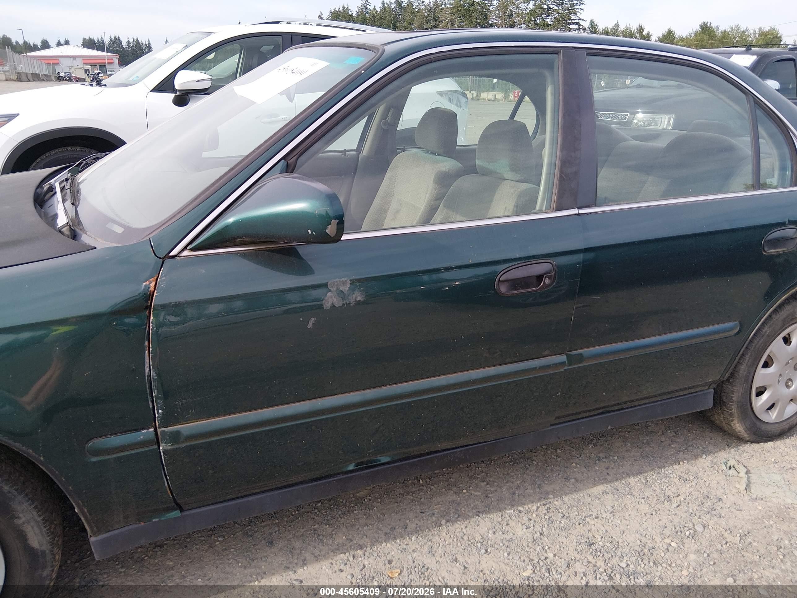1999 Honda Civic Ex Green vin: JHMEJ8648XS000093