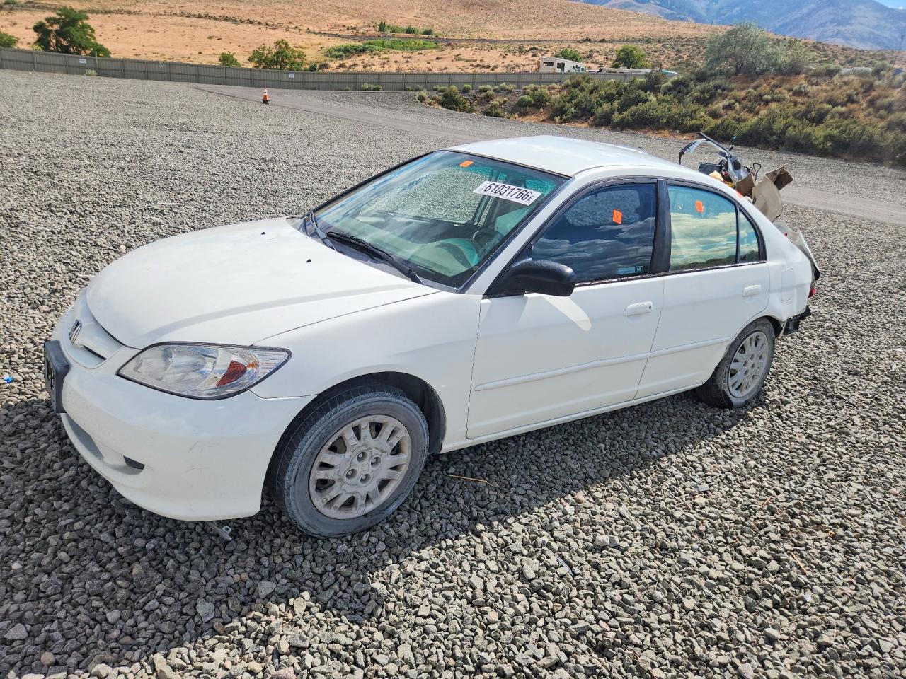2004 Honda Civic Lx White vin: JHMES15544S000750