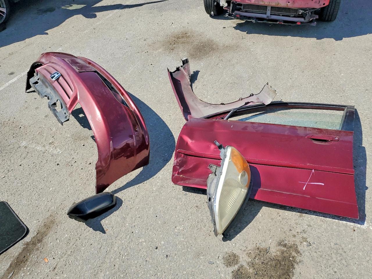 2003 Honda Civic Lx Burgundy vin: JHMES16503S000080