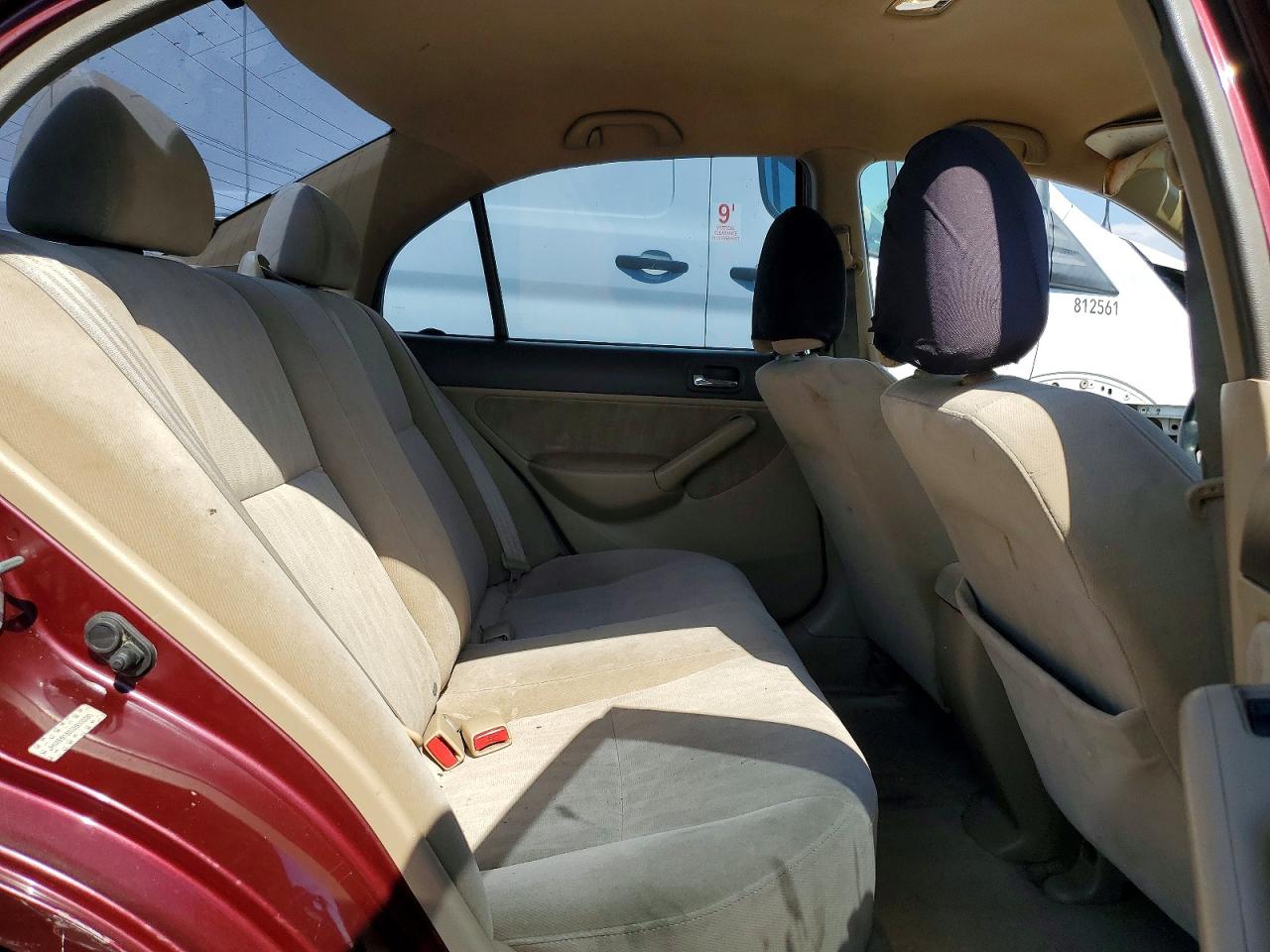 2003 Honda Civic Lx Burgundy vin: JHMES16503S000080