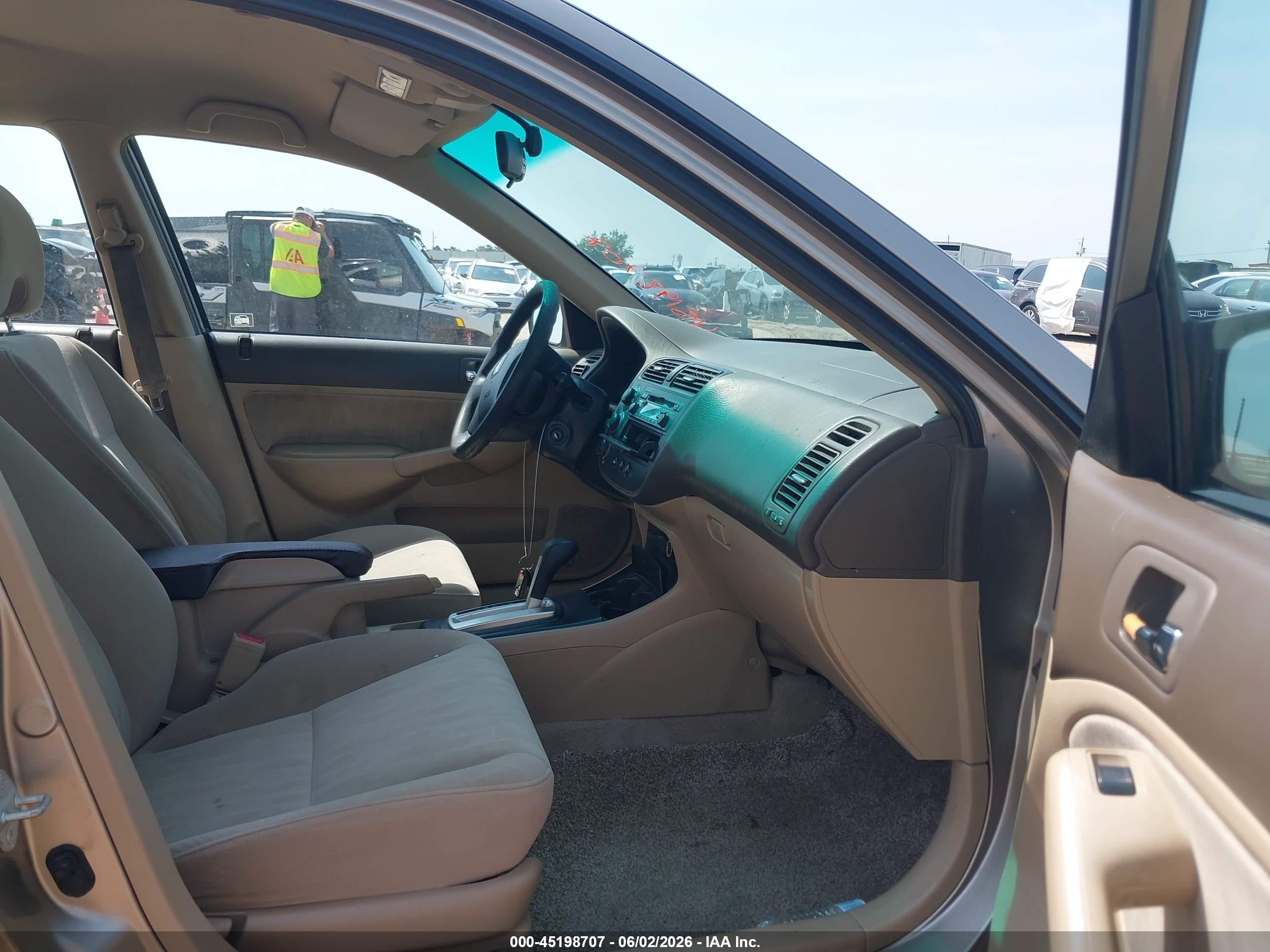 2004 Honda Civic Lx Silver vin: JHMES16504S000436
