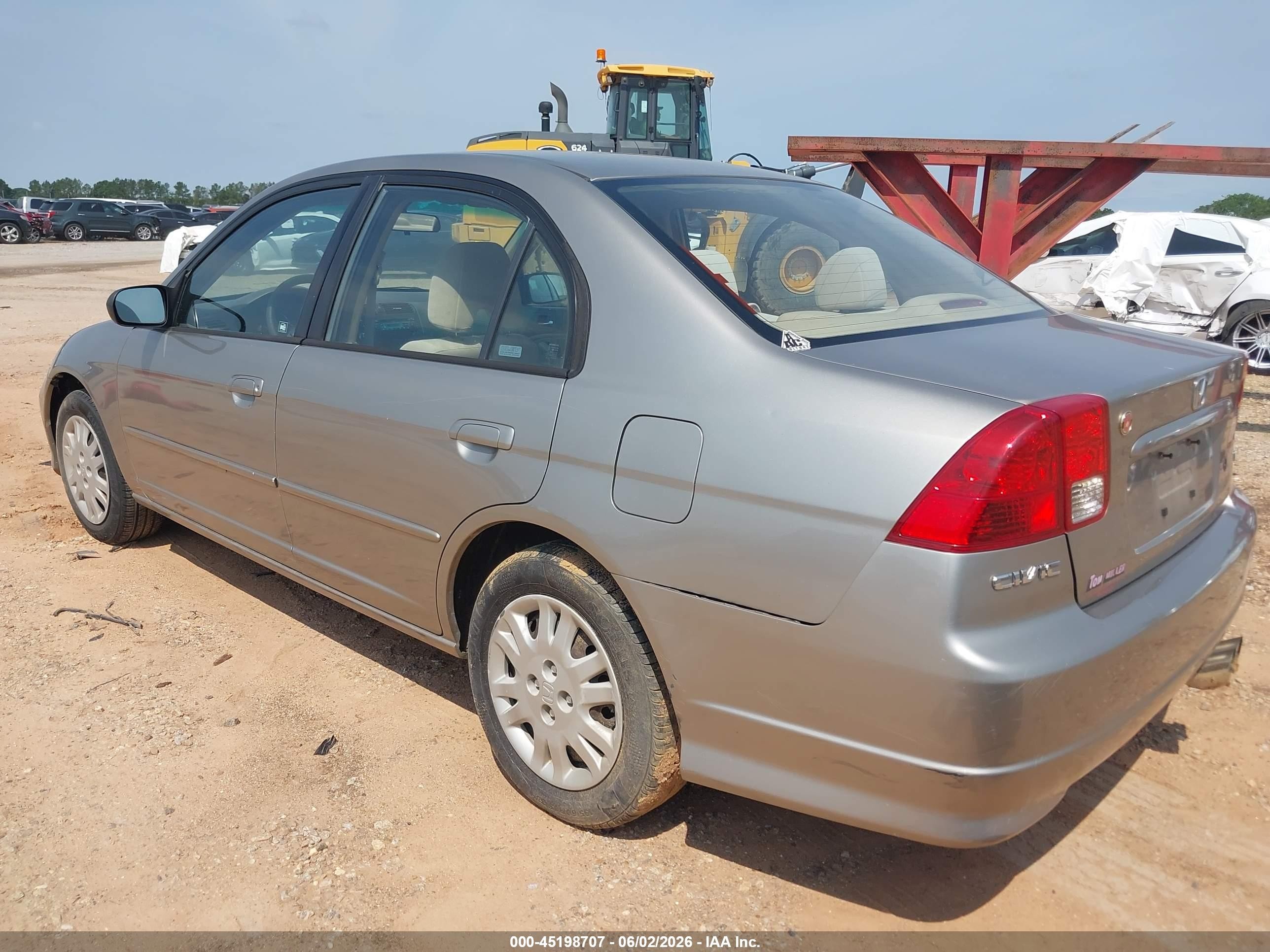 2004 Honda Civic Lx Silver vin: JHMES16504S000436