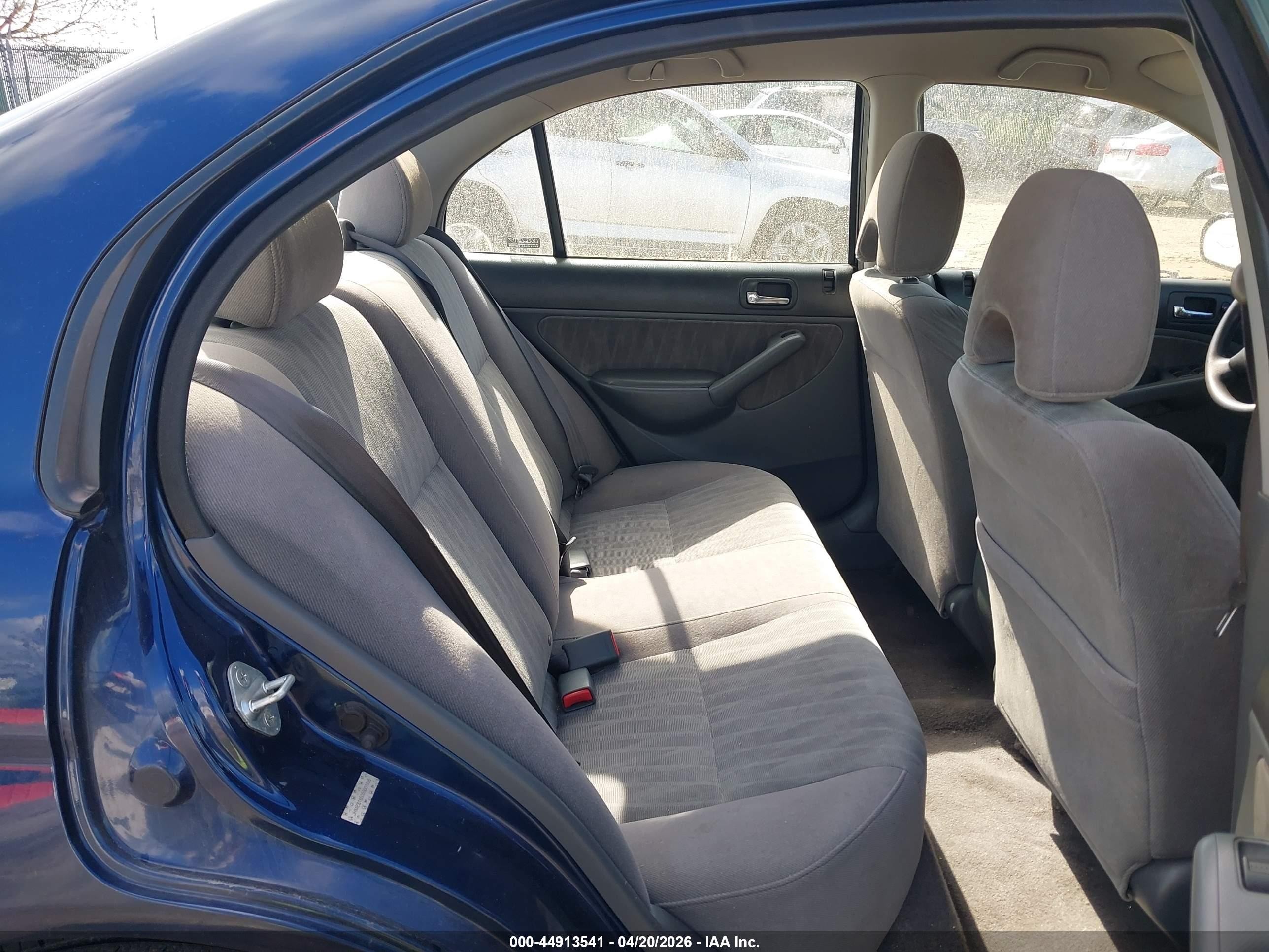 2005 Honda Civic Lx Blue vin: JHMES16505S001636