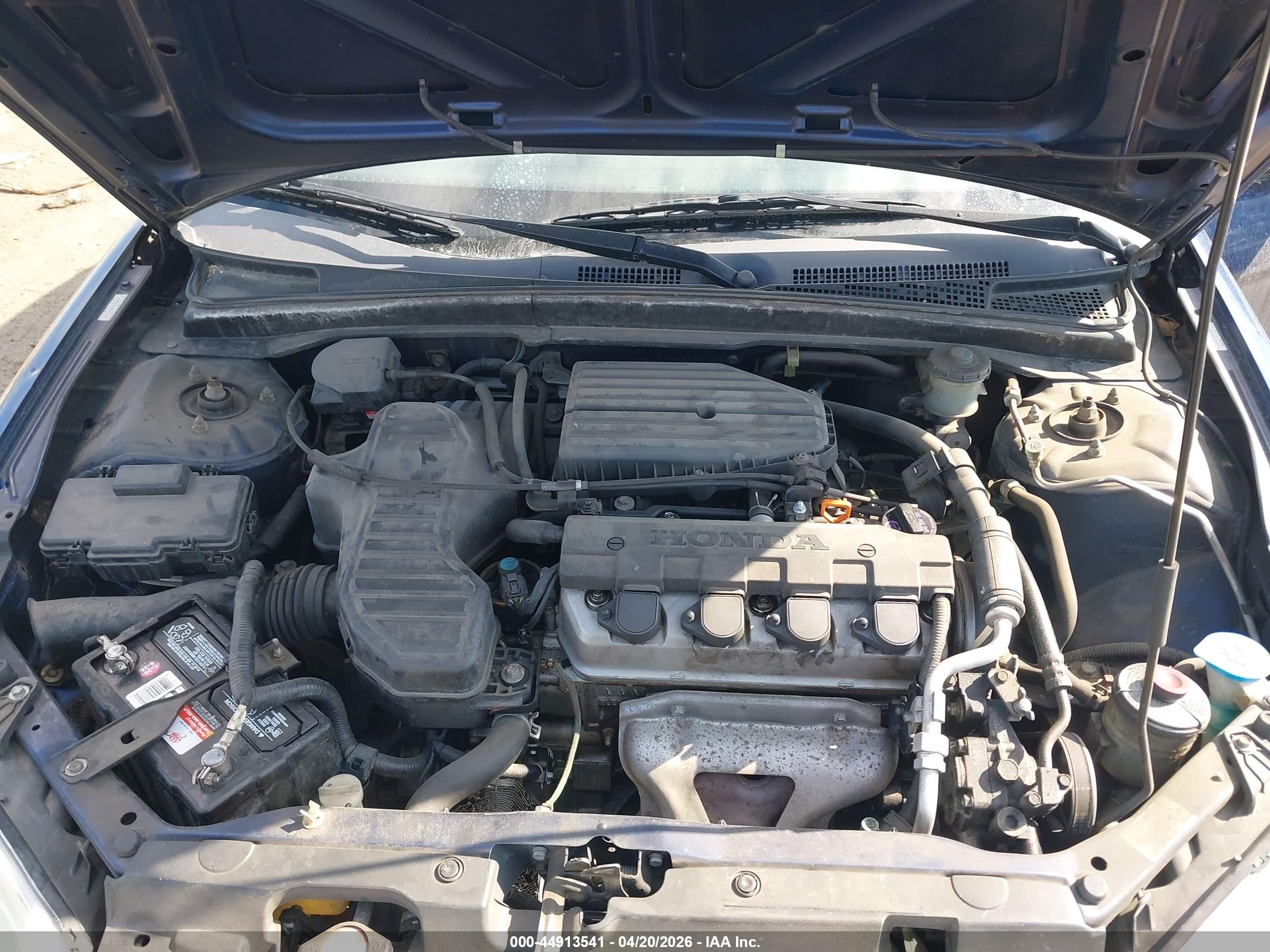 2005 Honda Civic Lx Blue vin: JHMES16505S001636