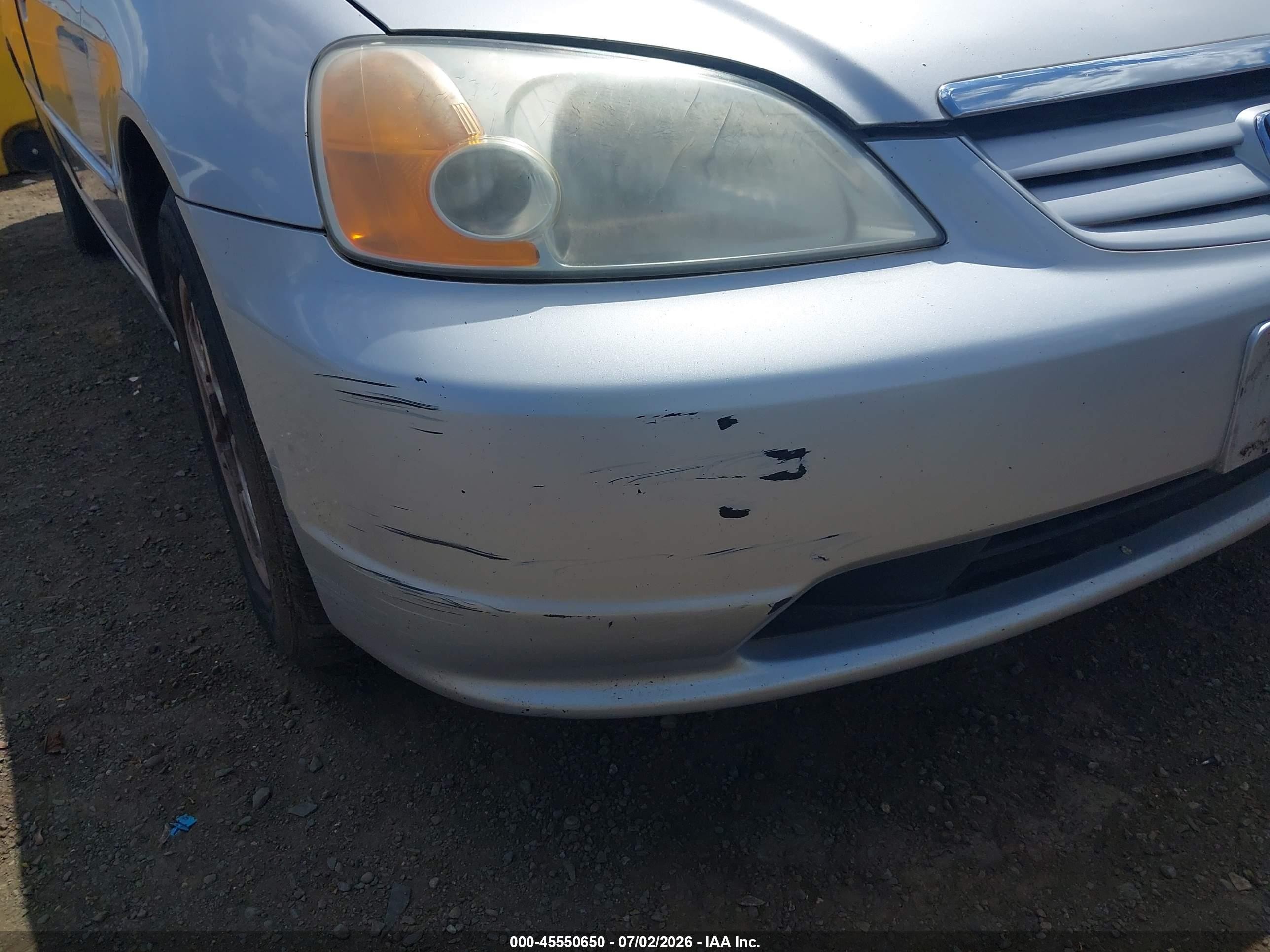 2001 Honda Civic Lx Silver vin: JHMES16511S012235