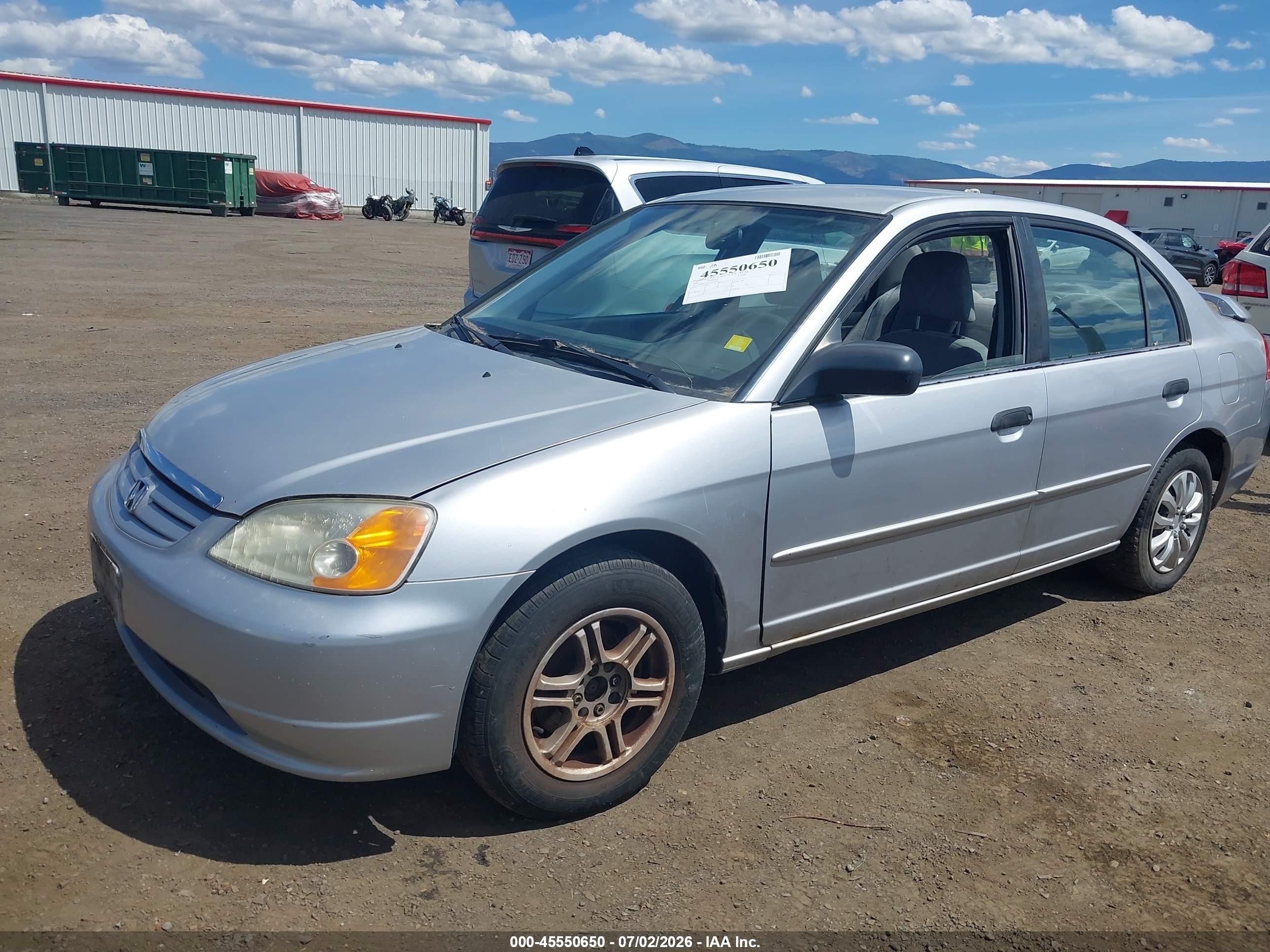 2001 Honda Civic Lx Silver vin: JHMES16511S012235