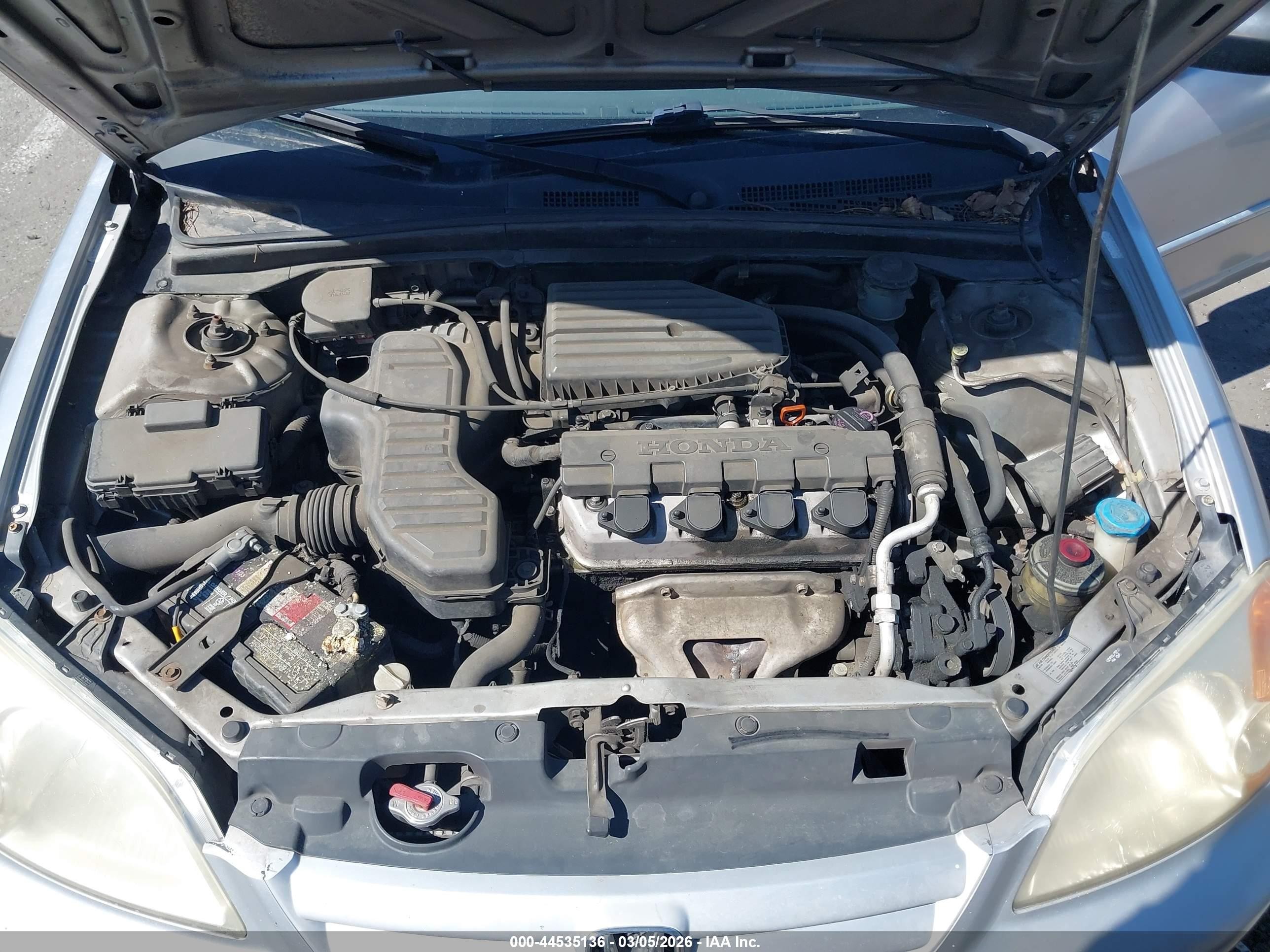 2002 Honda Civic Lx Серебряный vin: JHMES16522S001570