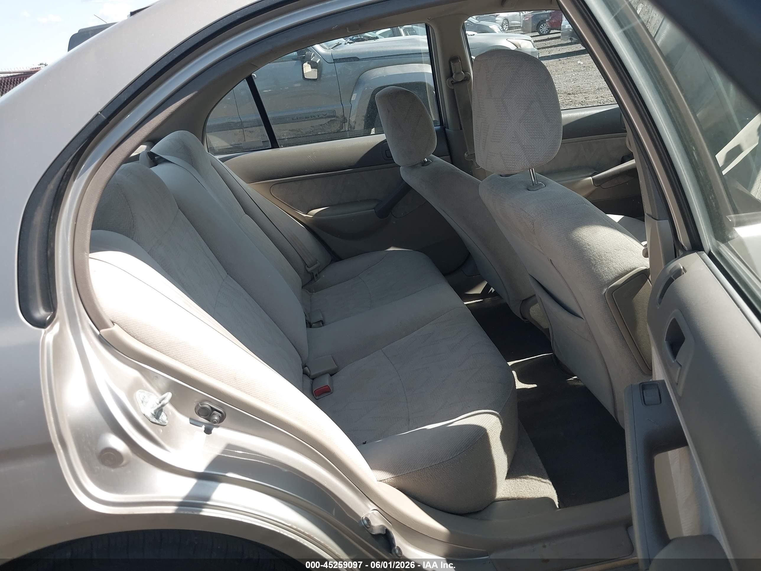 2001 Honda Civic Lx Beige vin: JHMES16531S010437