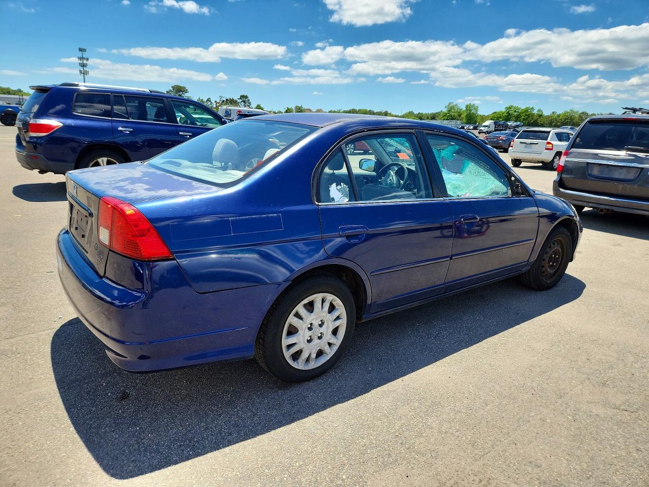2005 Honda Civic Lx Синий vin: JHMES16535S001629