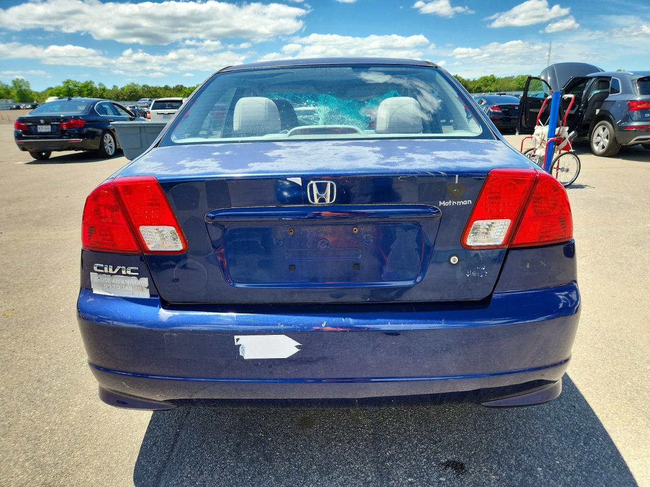 2005 Honda Civic Lx Синий vin: JHMES16535S001629