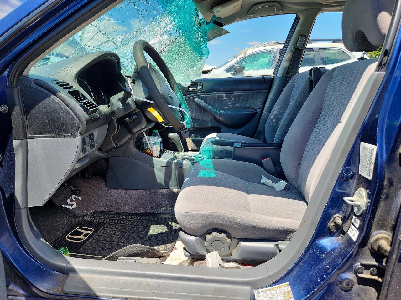 2005 Honda Civic Lx Синий vin: JHMES16535S001629
