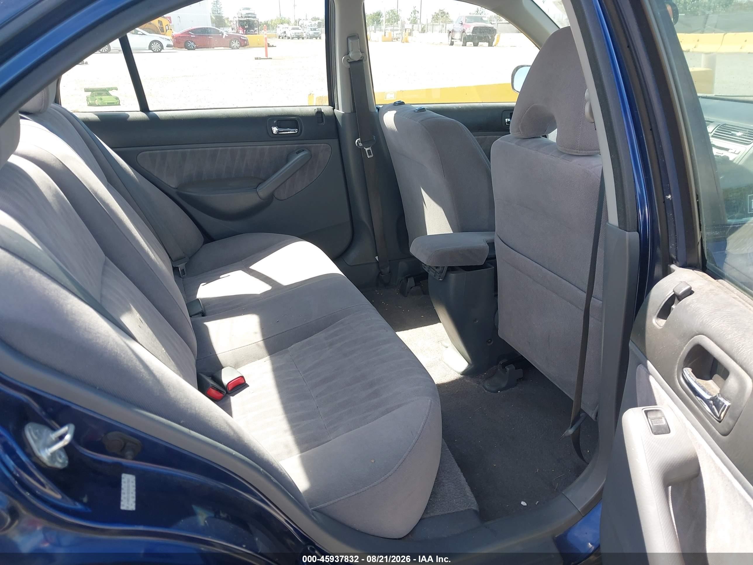 2005 Honda Civic Lx Dark Blue vin: JHMES16535S007883