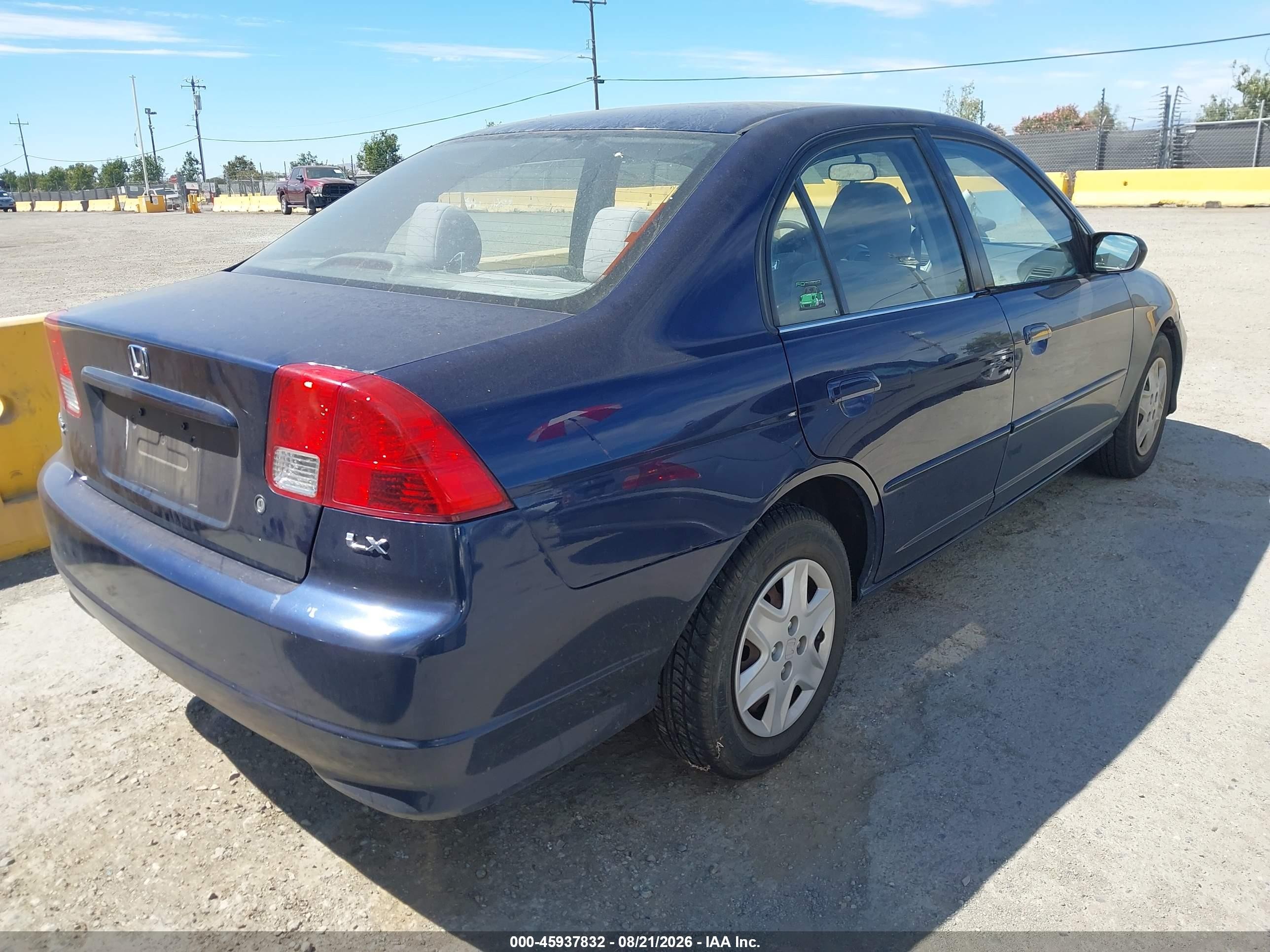 2005 Honda Civic Lx Dark Blue vin: JHMES16535S007883