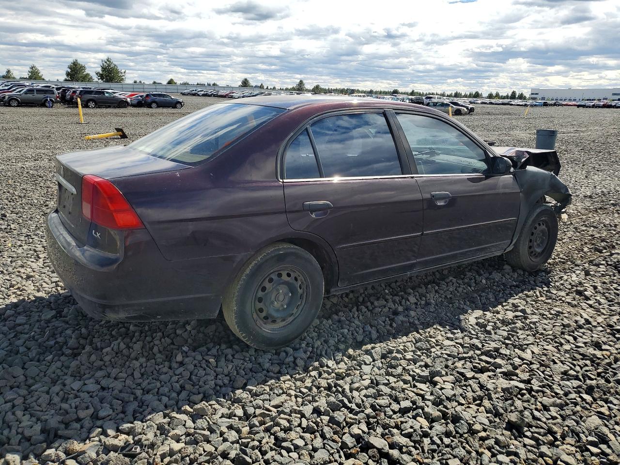 2001 Honda Civic Lx Purple vin: JHMES16541S008437