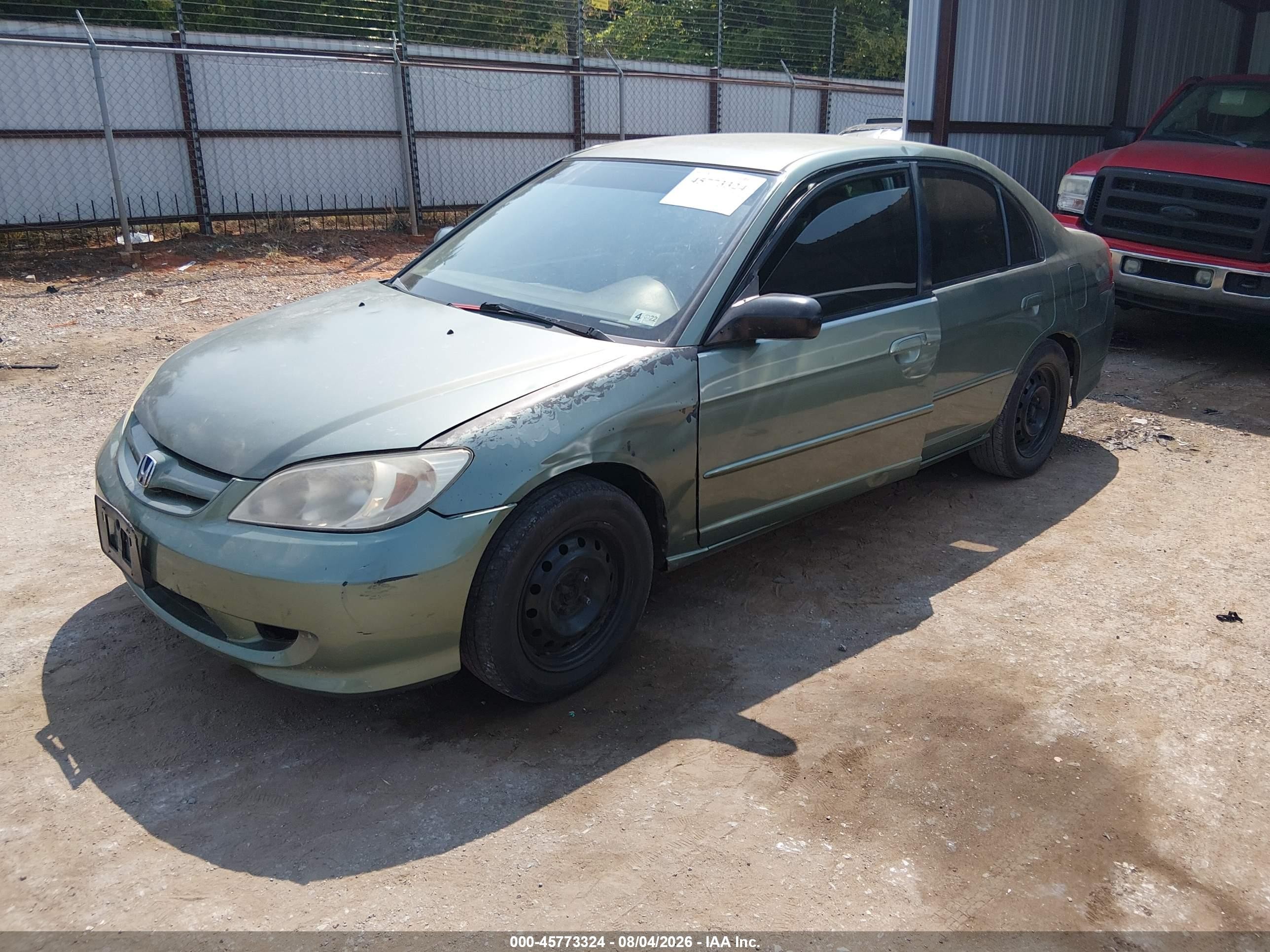 2004 Honda Civic Lx Зеленый vin: JHMES16544S001220
