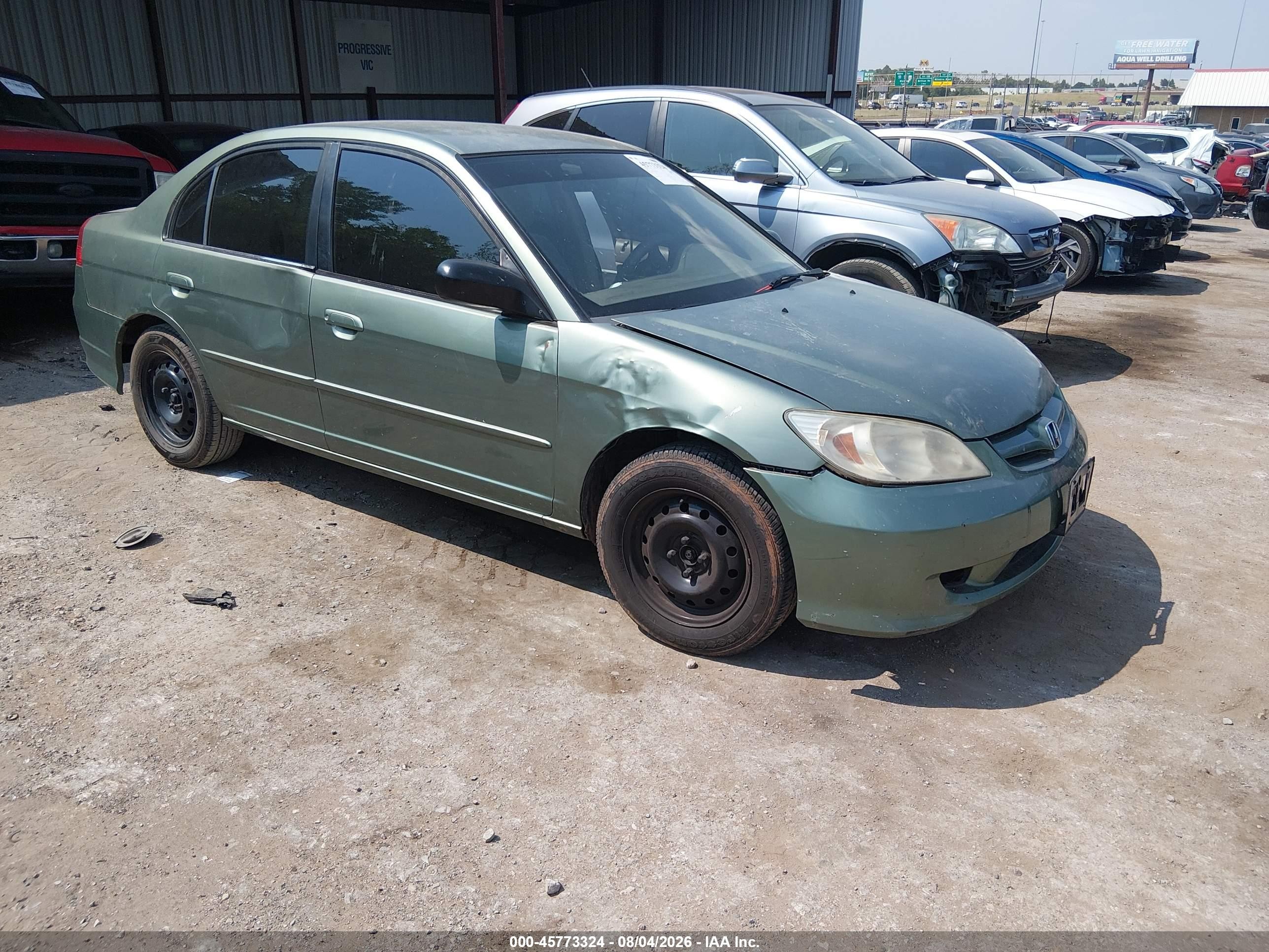 2004 Honda Civic Lx Green vin: JHMES16544S001220