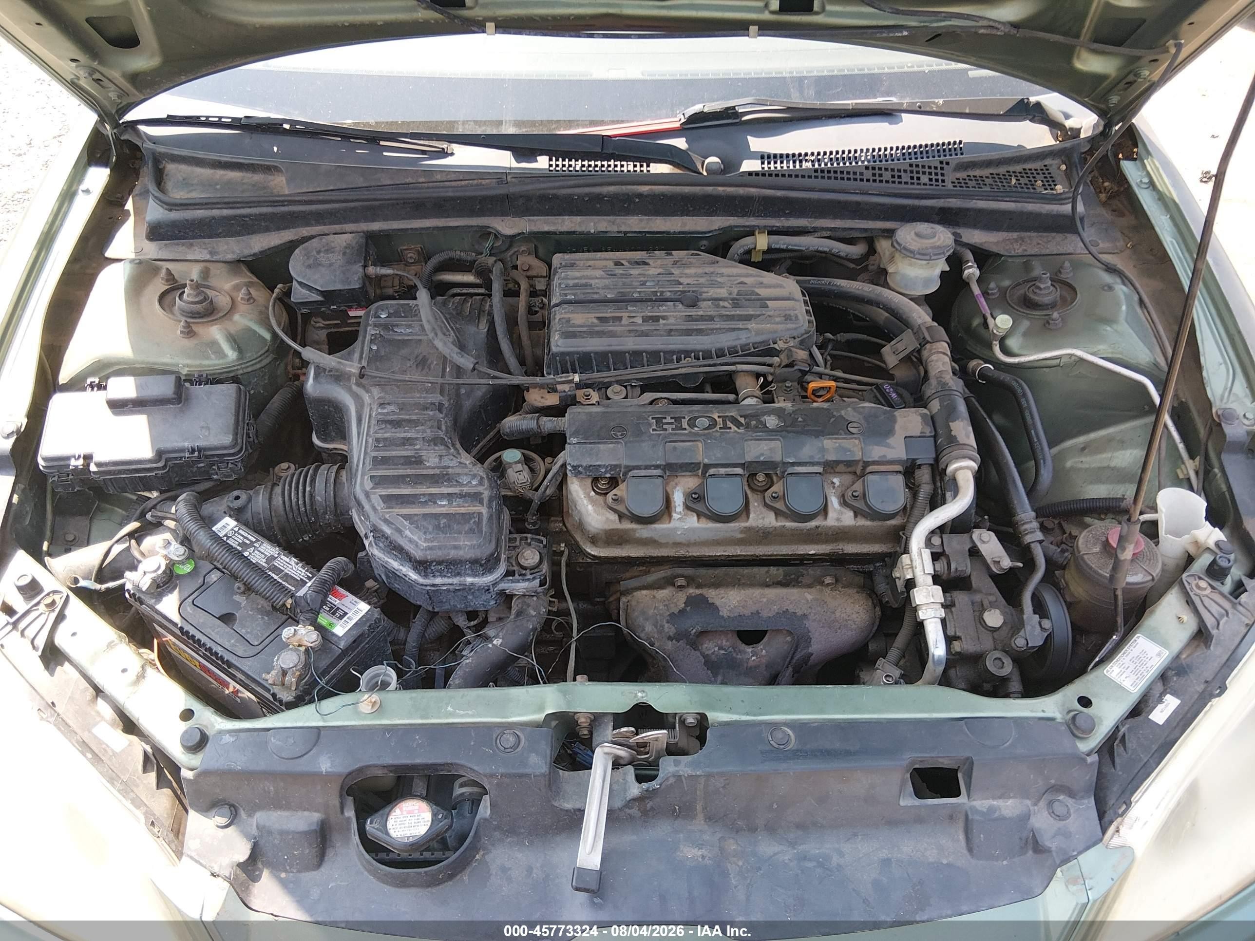 2004 Honda Civic Lx Зеленый vin: JHMES16544S001220