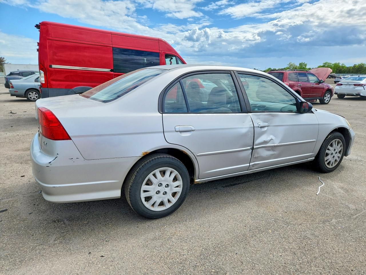 2005 Honda Civic Lx Silver vin: JHMES16555S005133