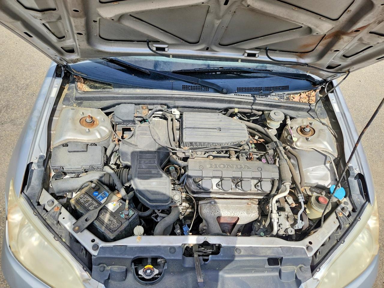2005 Honda Civic Lx Silver vin: JHMES16555S005133