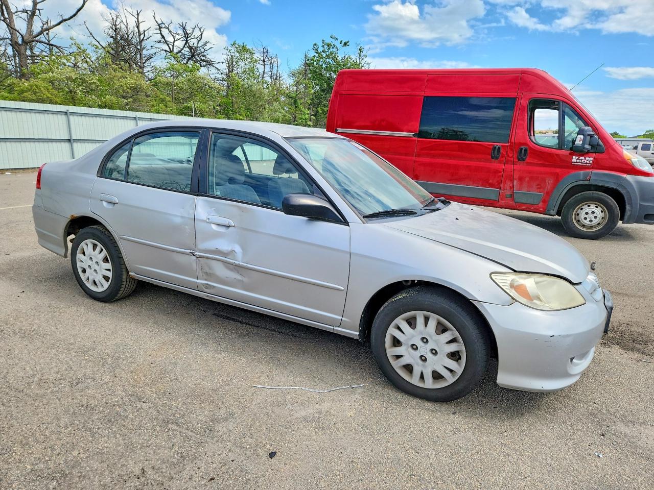 2005 Honda Civic Lx Silver vin: JHMES16555S005133