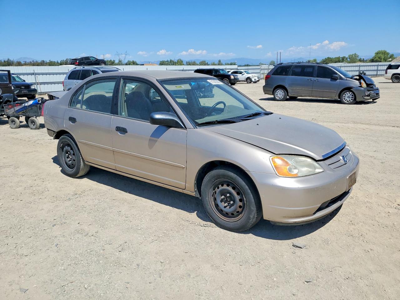 2001 Honda Civic Lx Tan vin: JHMES16561S000453