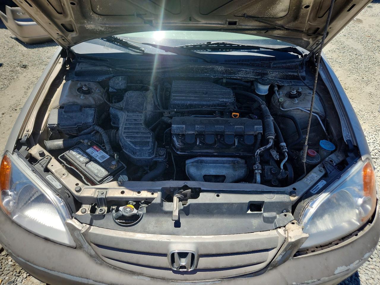 2001 Honda Civic Lx Gray vin: JHMES16561S003434