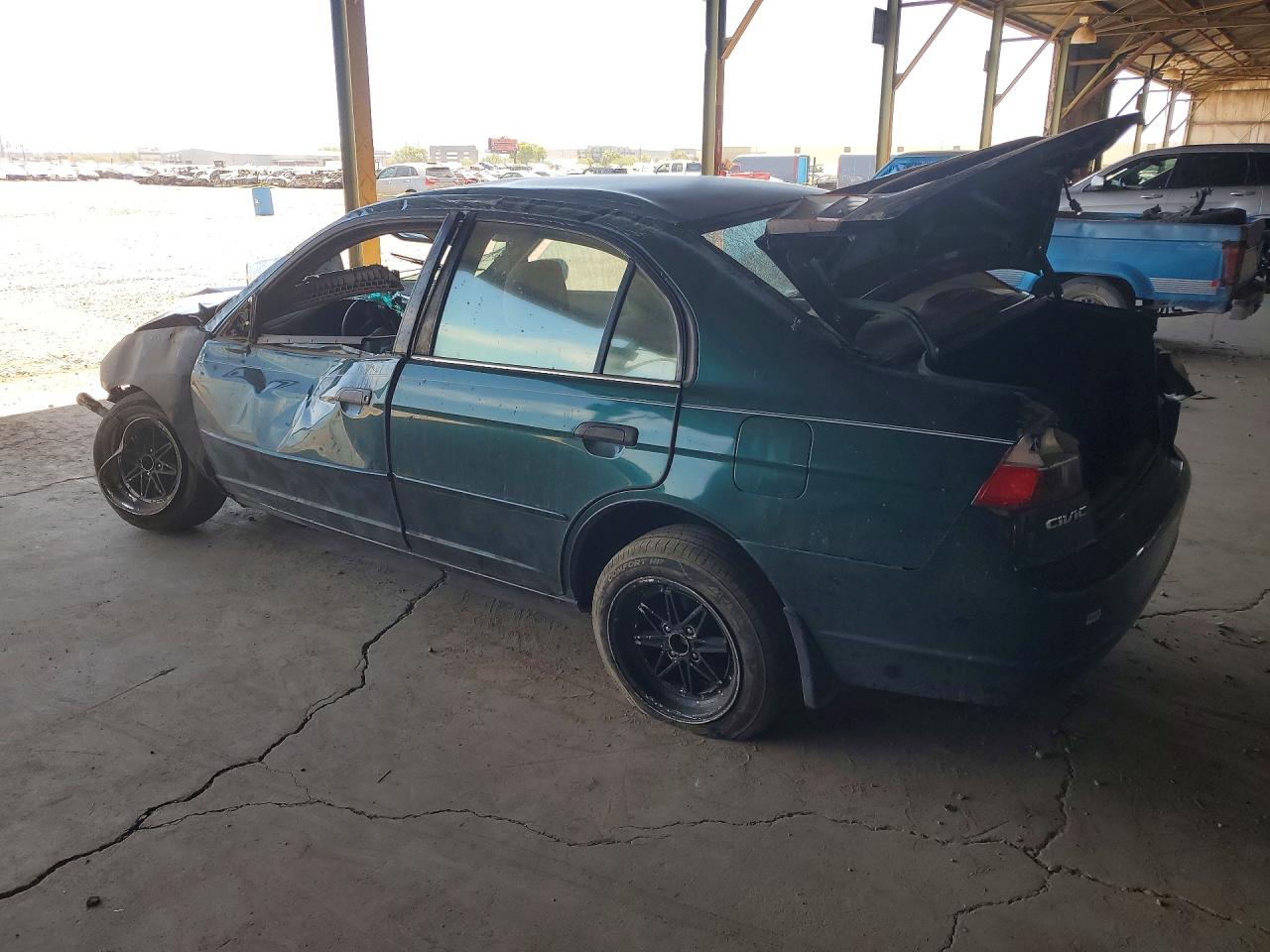 2001 Honda Civic Lx Teal vin: JHMES16571S008271