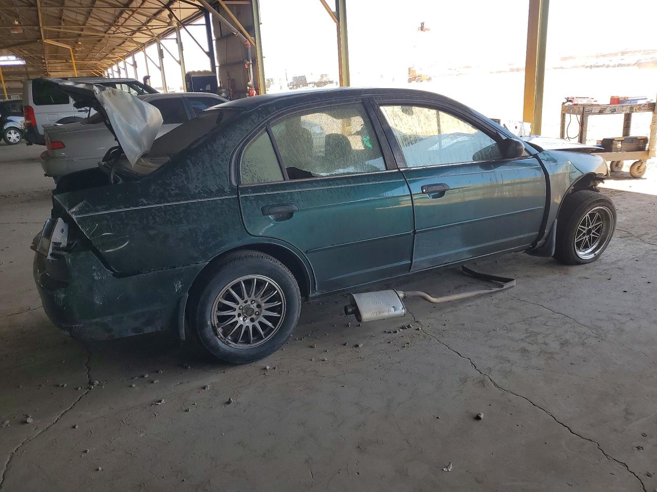 2001 Honda Civic Lx Teal vin: JHMES16571S008271