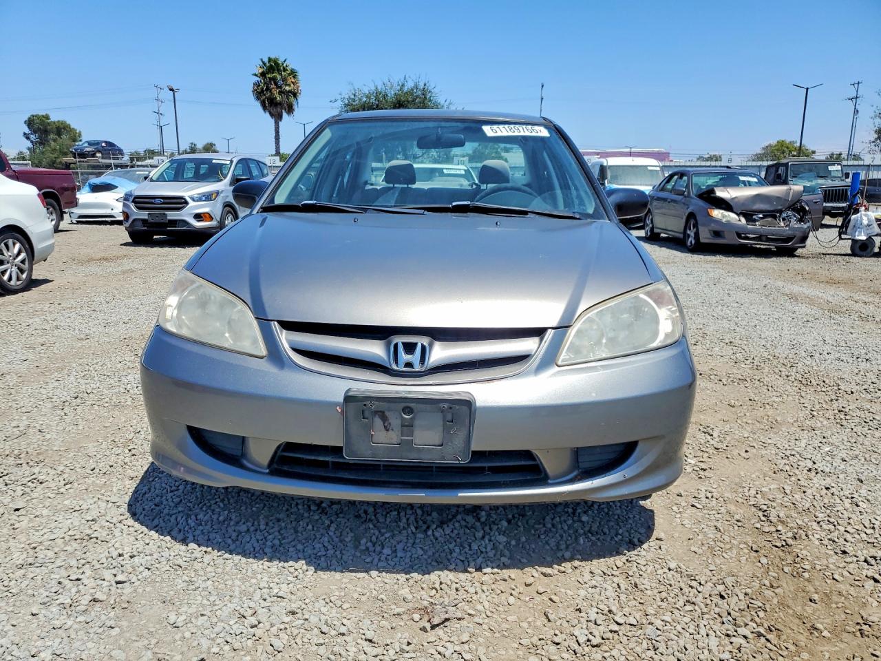2005 Honda Civic Lx Gray vin: JHMES16585S006258