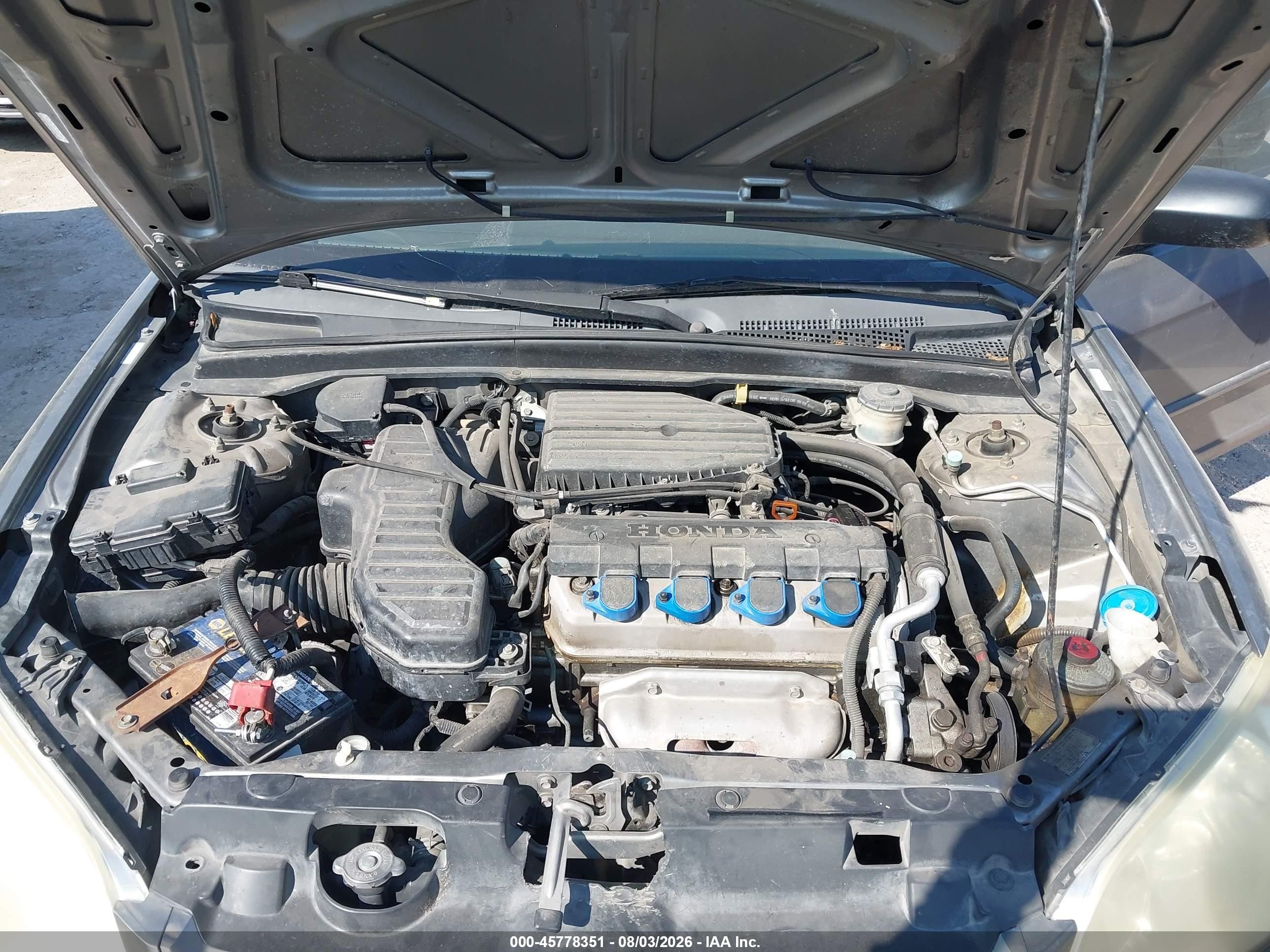 2005 Honda Civic Lx Gray vin: JHMES16585S007135