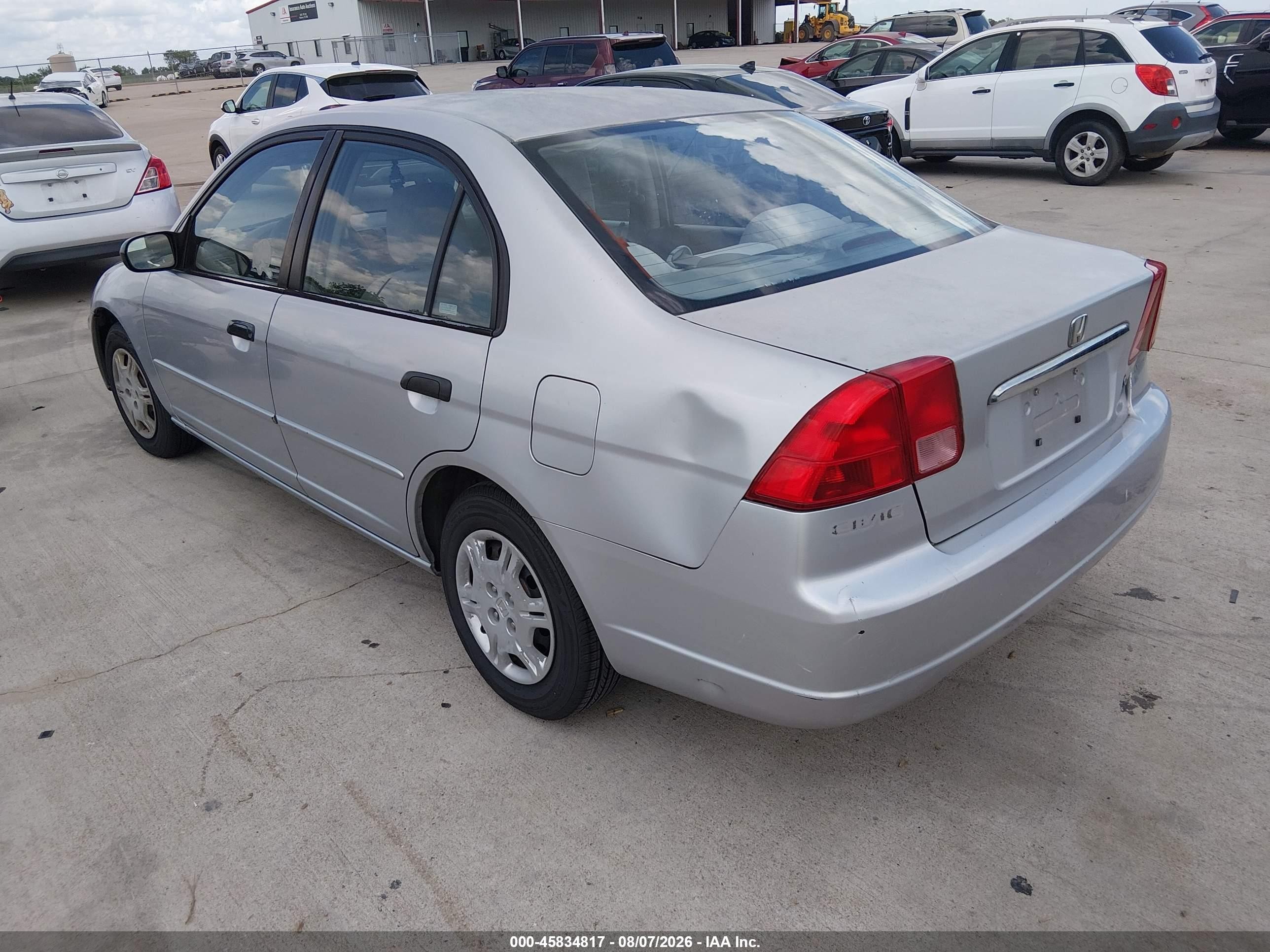 2001 Honda Civic Lx Silver vin: JHMES16591S008451