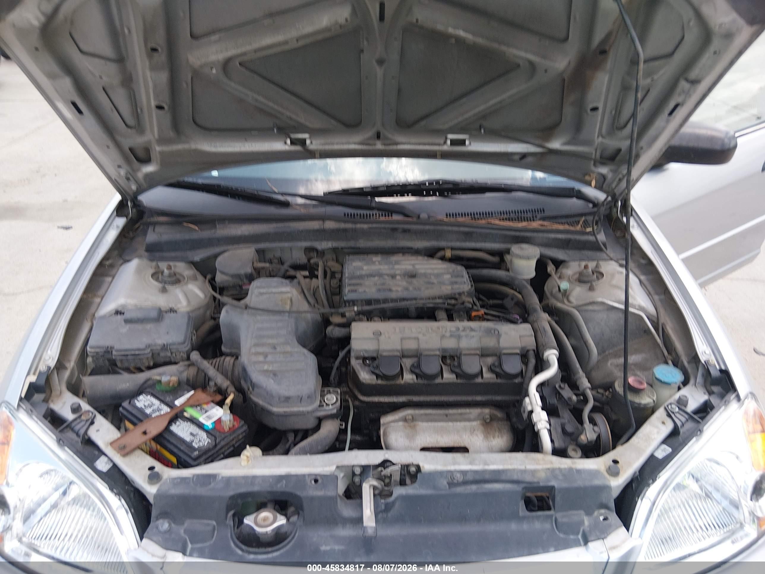 2001 Honda Civic Lx Silver vin: JHMES16591S008451