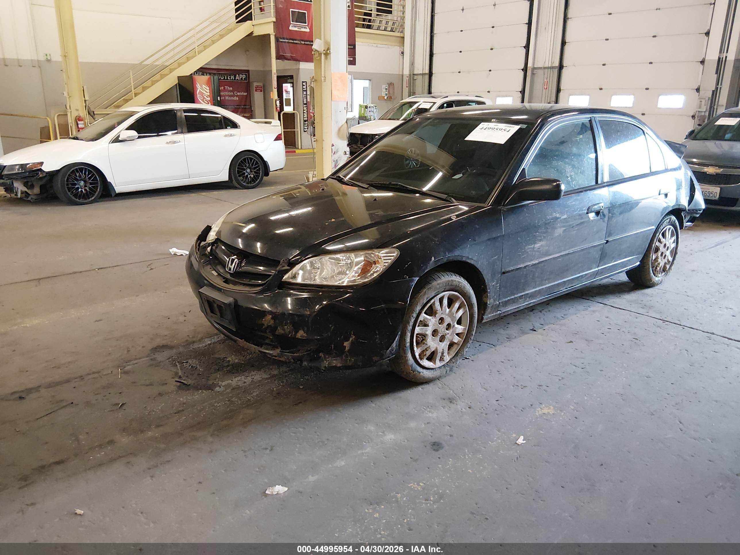 2004 Honda Civic Lx Black vin: JHMES16594S000807