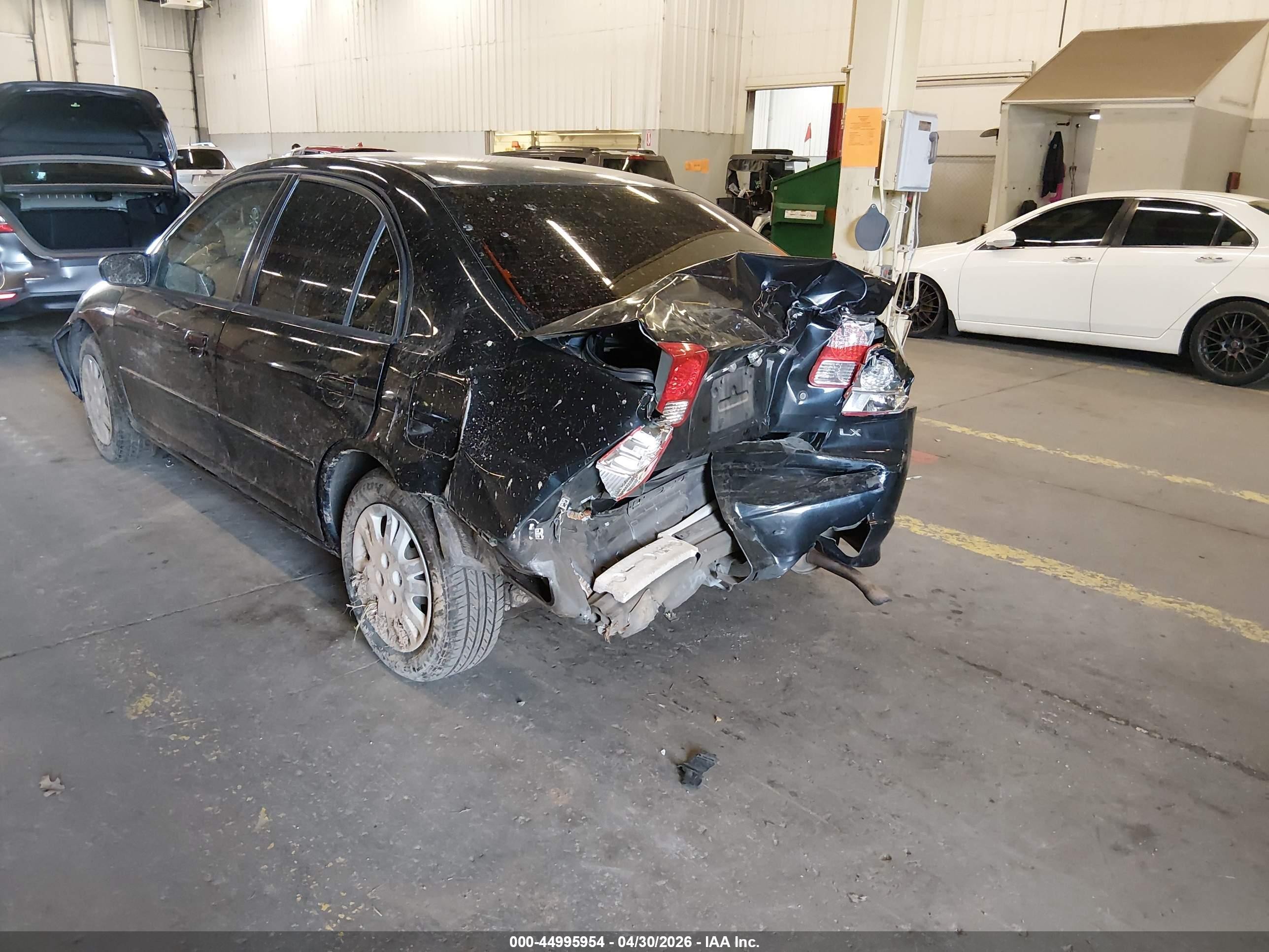 2004 Honda Civic Lx Black vin: JHMES16594S000807