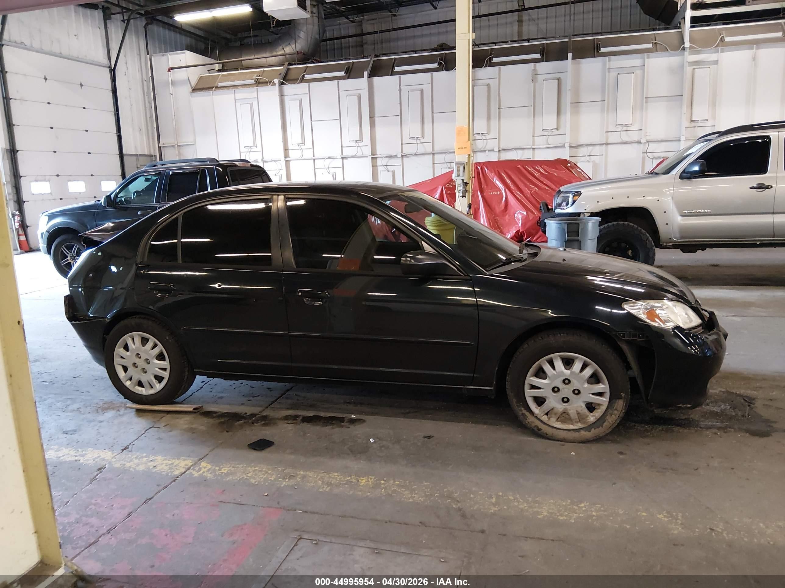 2004 Honda Civic Lx Black vin: JHMES16594S000807