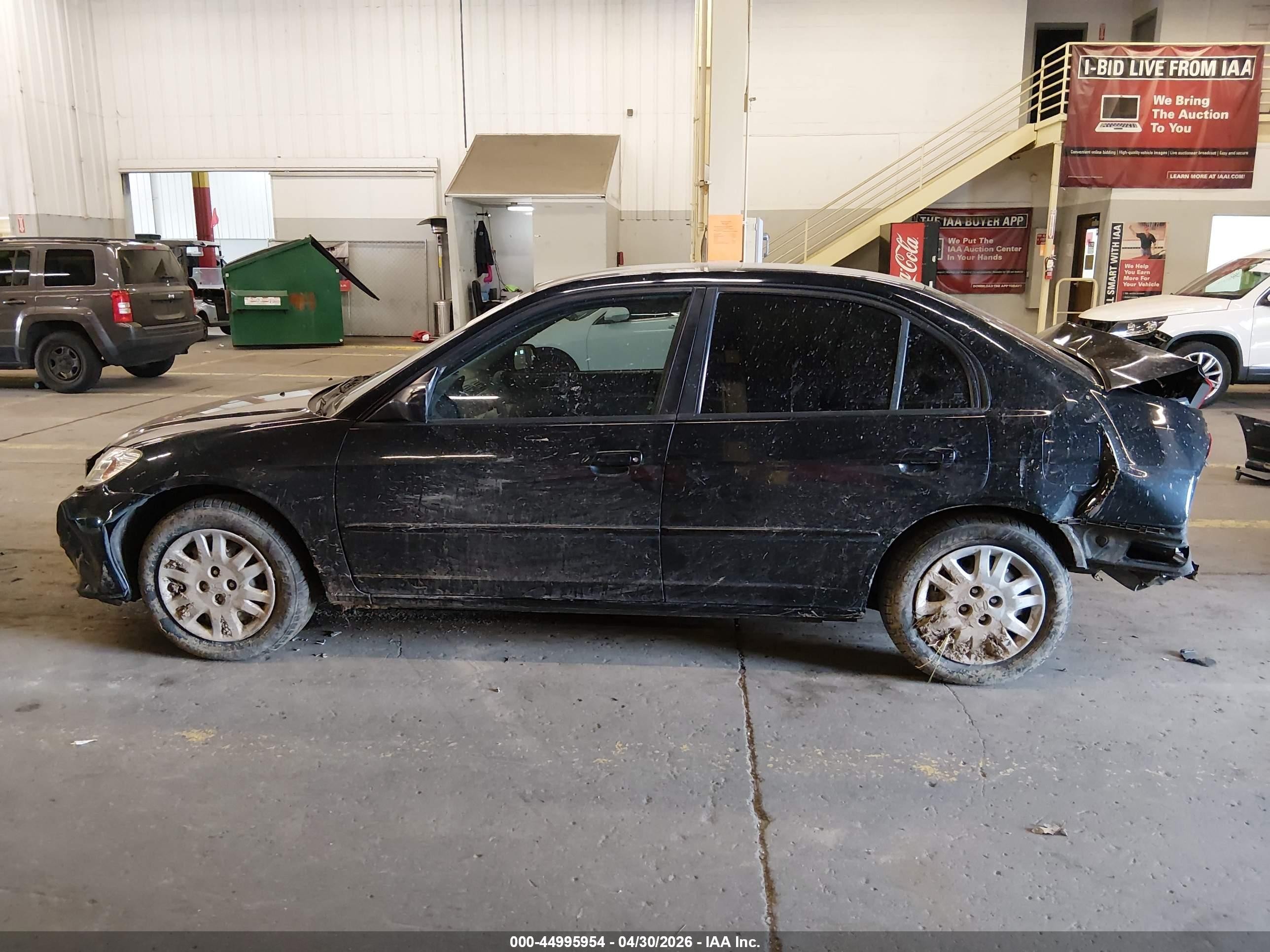 2004 Honda Civic Lx Black vin: JHMES16594S000807