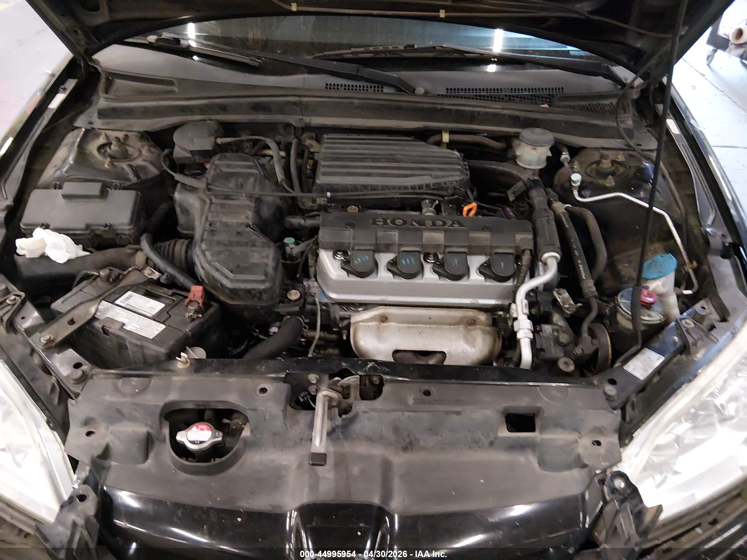 2004 Honda Civic Lx Black vin: JHMES16594S000807