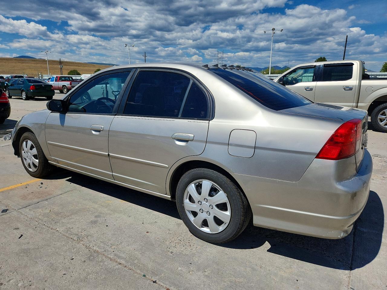 2005 Honda Civic Lx Gray vin: JHMES16595S003725