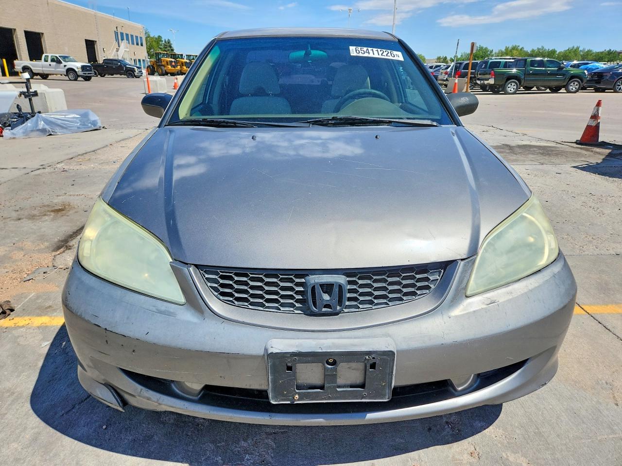 2005 Honda Civic Lx Gray vin: JHMES16595S003725
